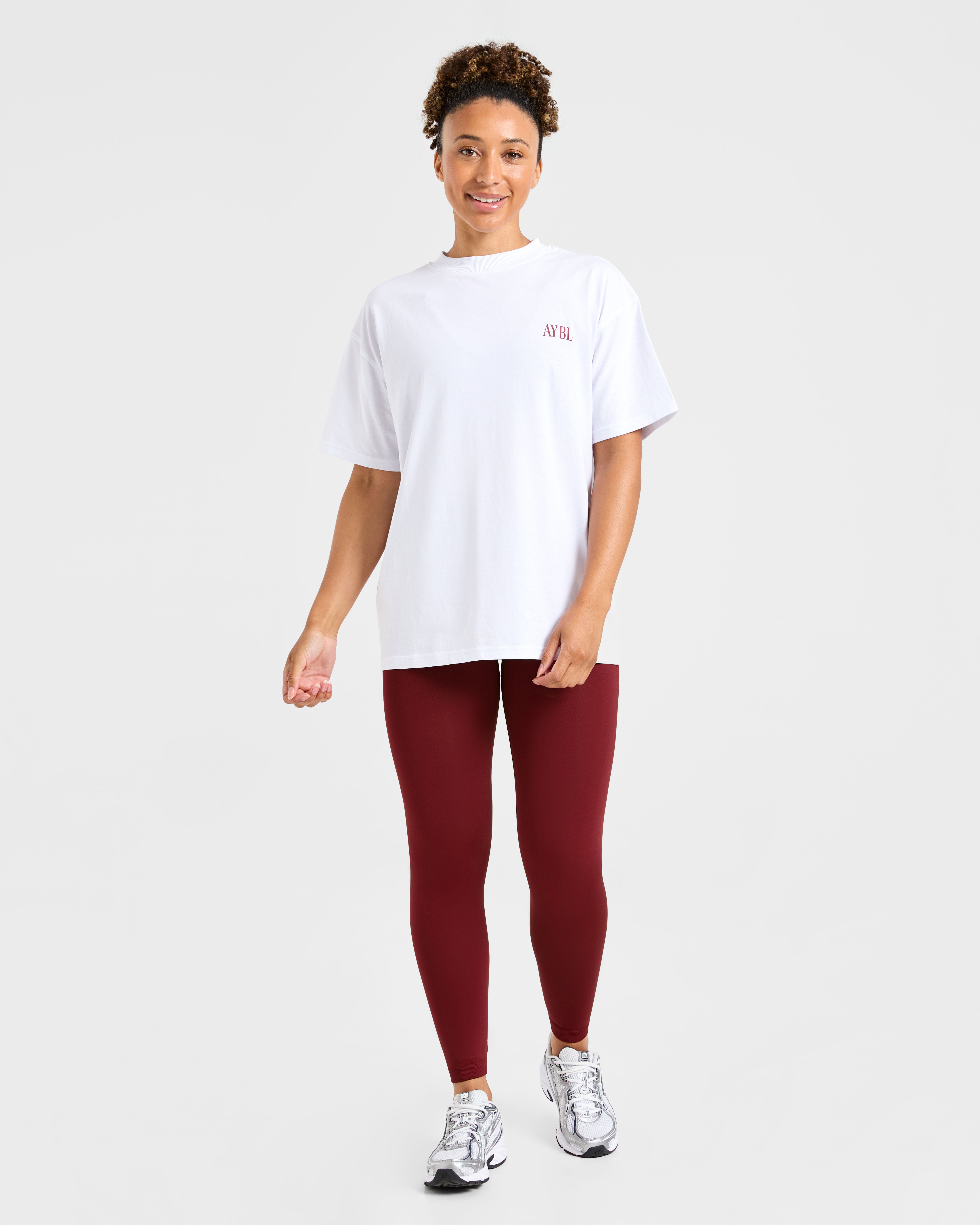 AYBL Strength Studio Oversized T Shirt - Blanc