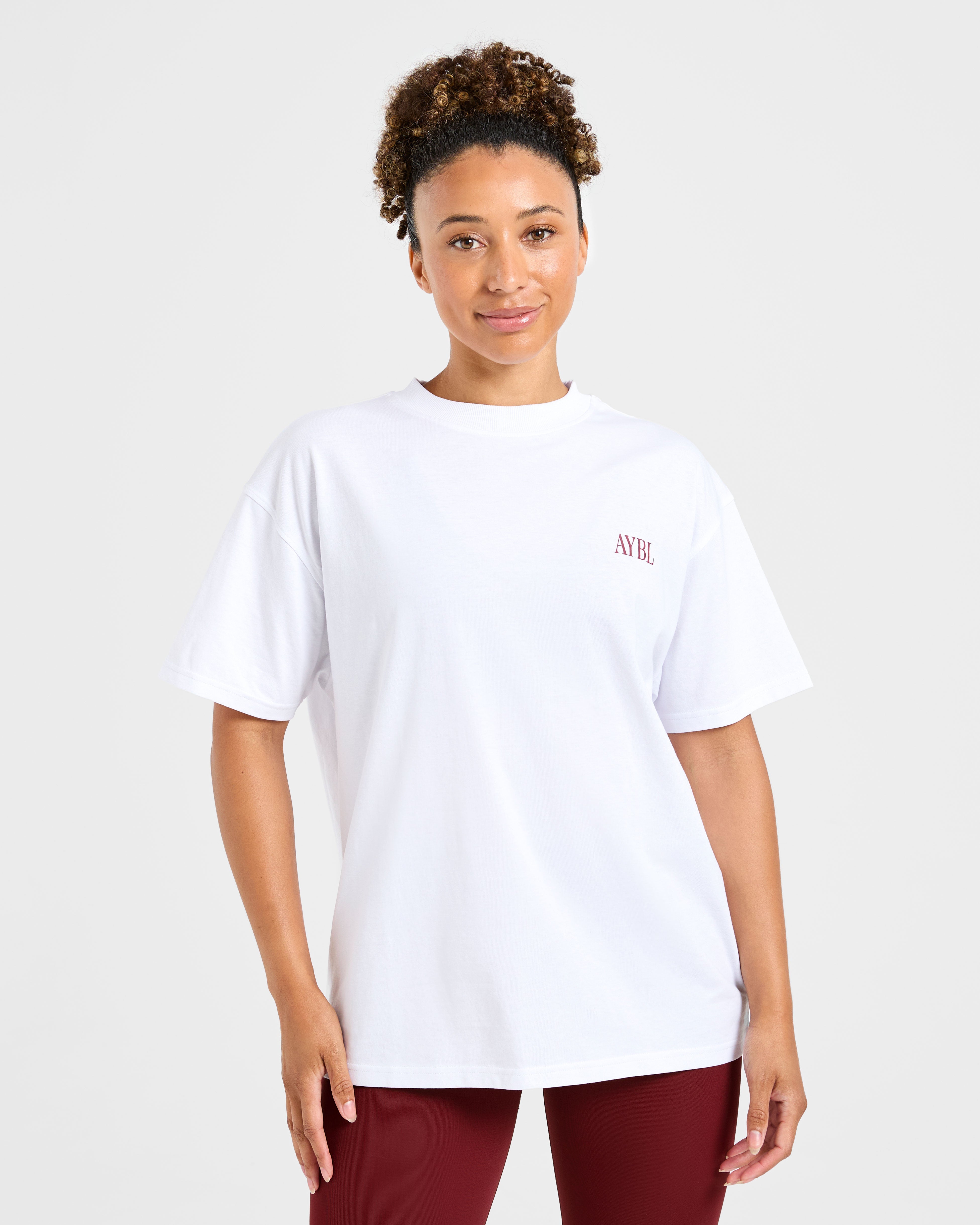 AYBL Strength Studio Oversized T Shirt - Blanc