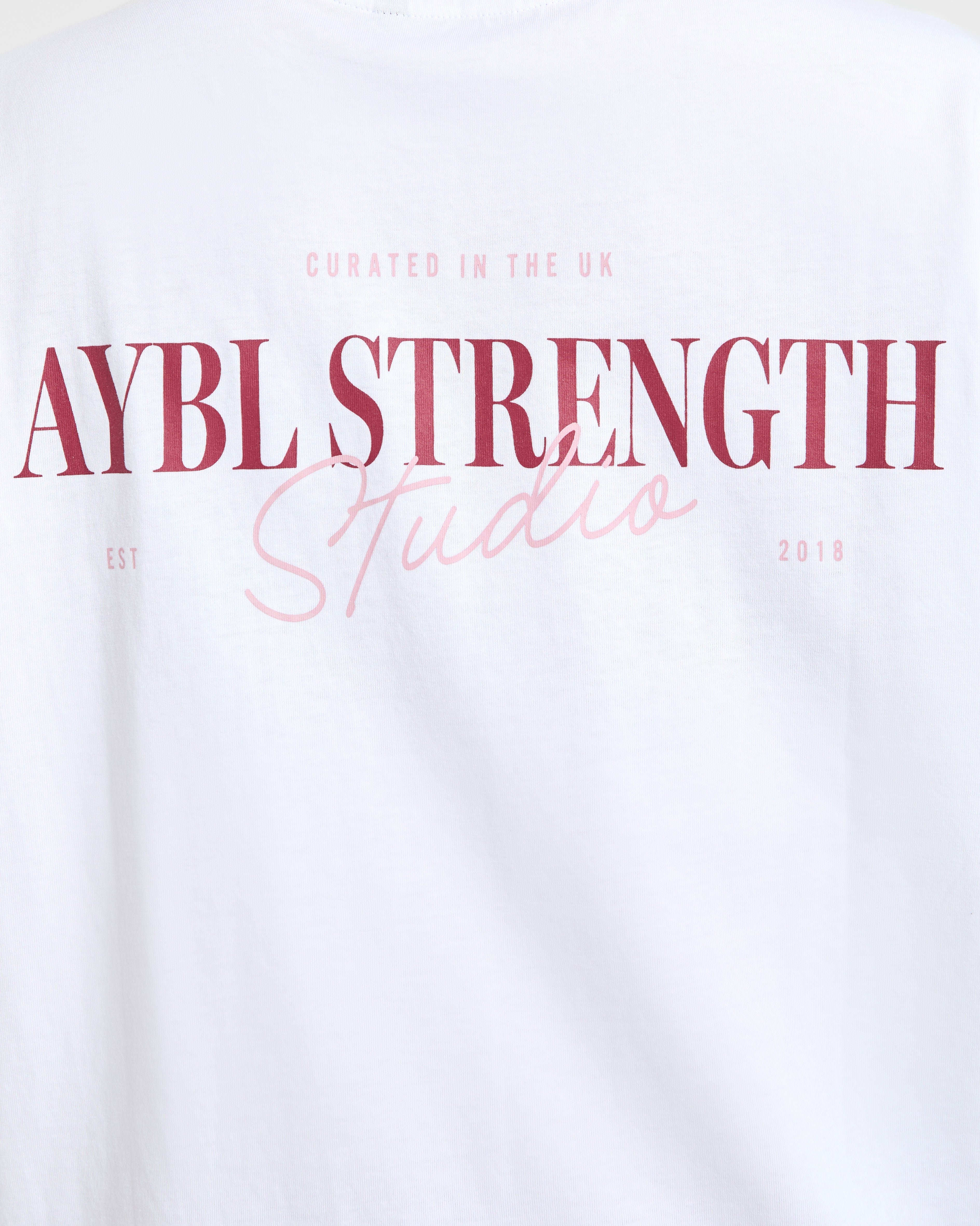 AYBL Strength Studio Oversized T Shirt - Blanc