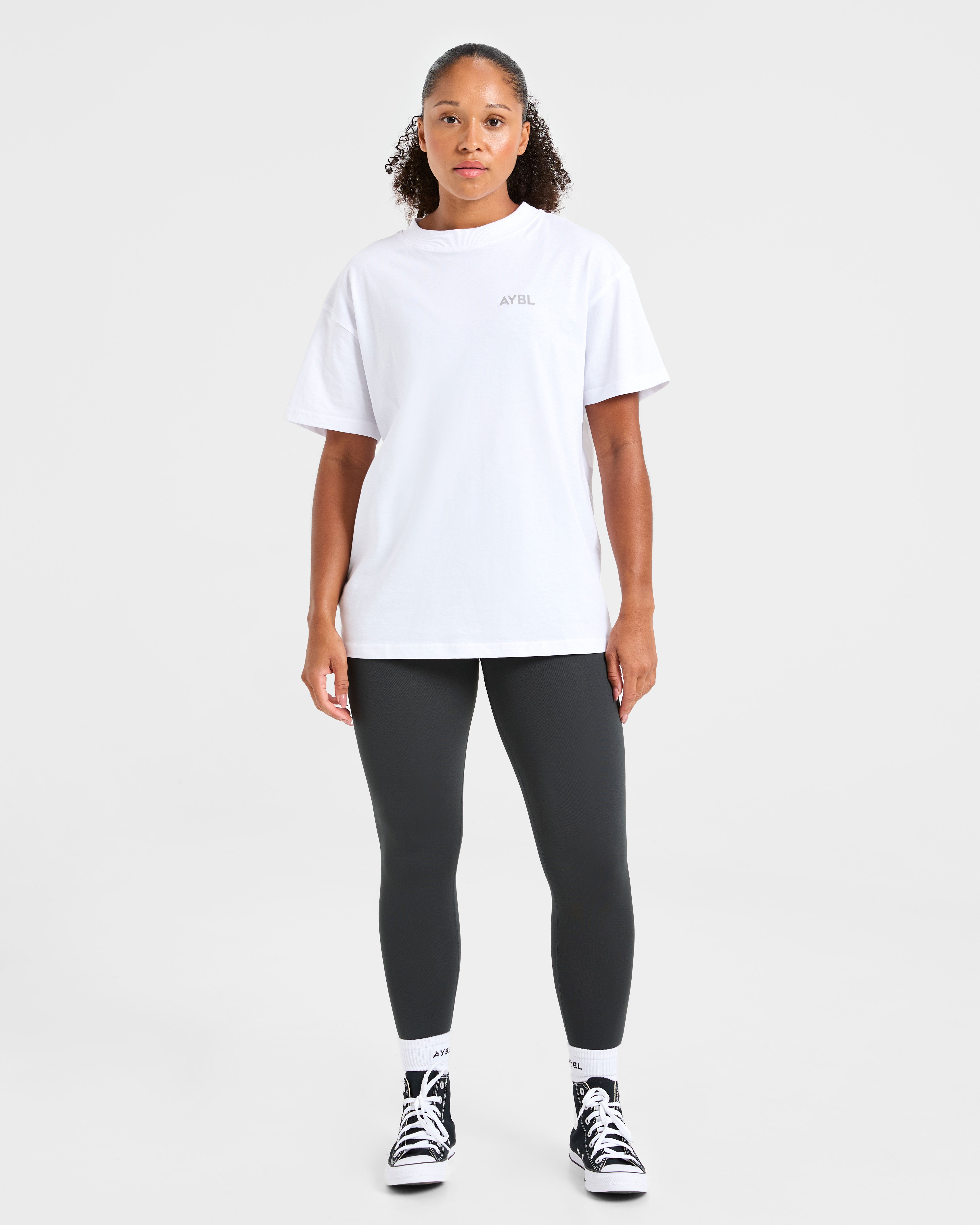 Lift Graphic Oversized T Shirt - Blanc