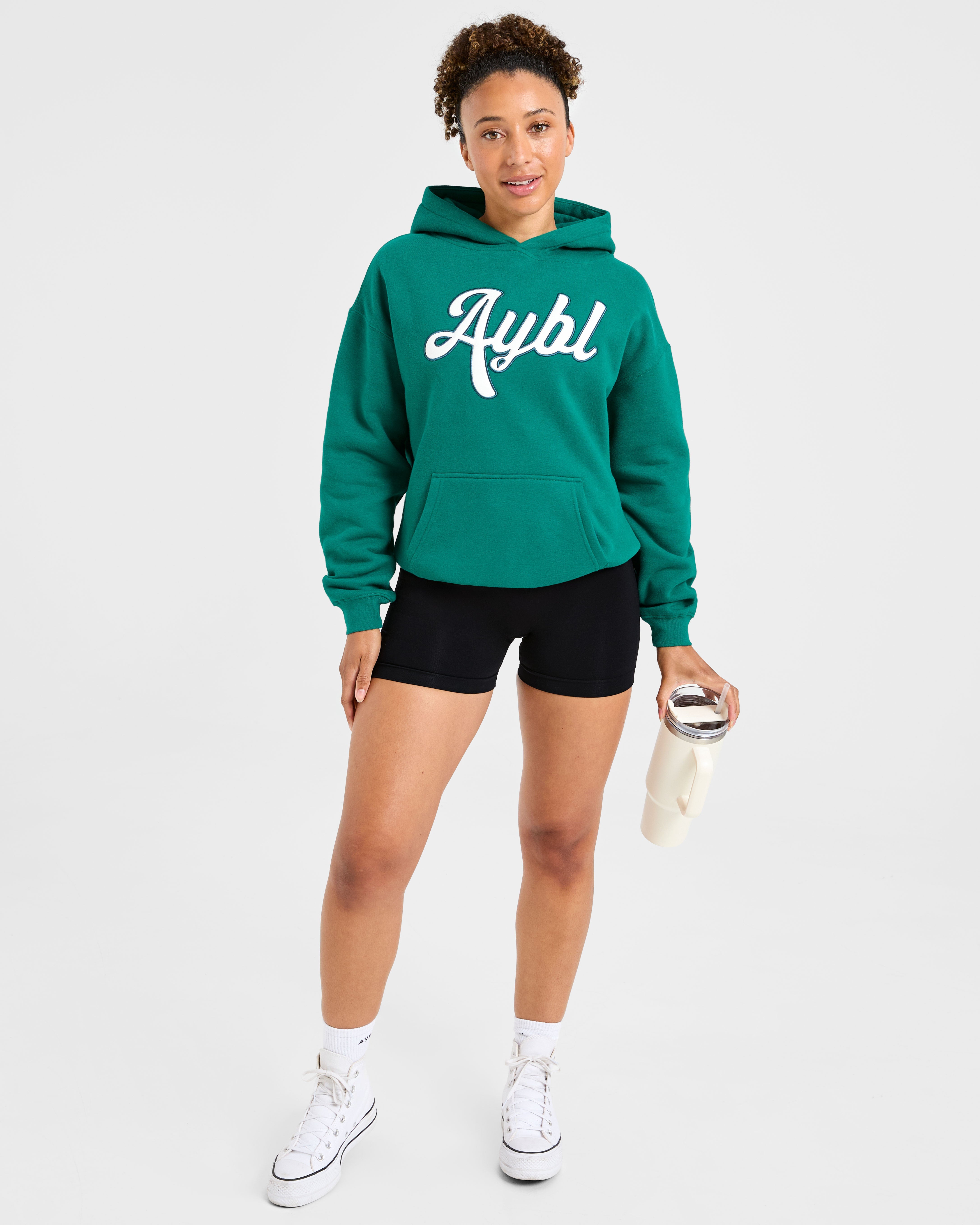 Script Embroidered Oversized Hoodie - Sports Vert