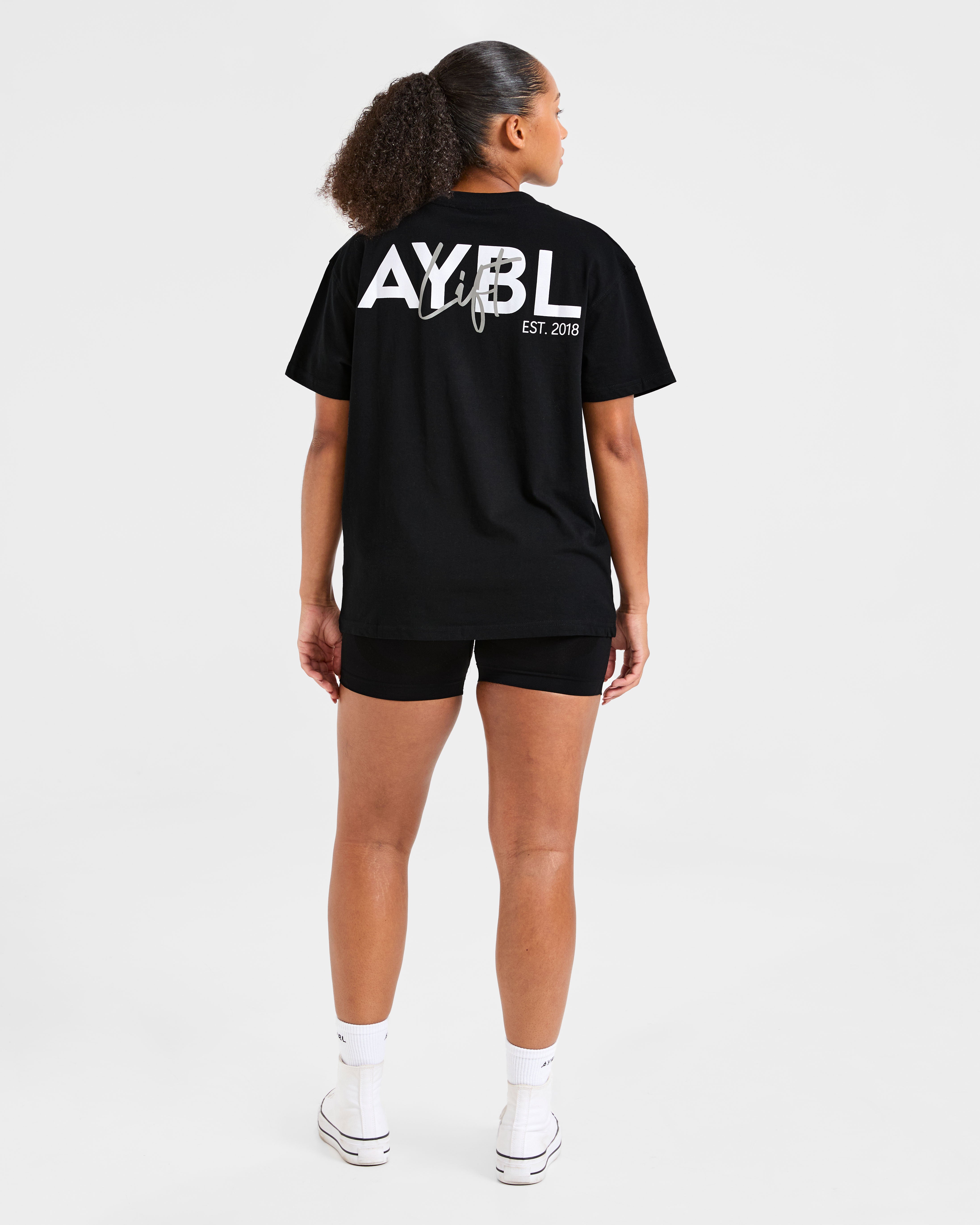 Lift Graphic Oversized T Shirt - Noir