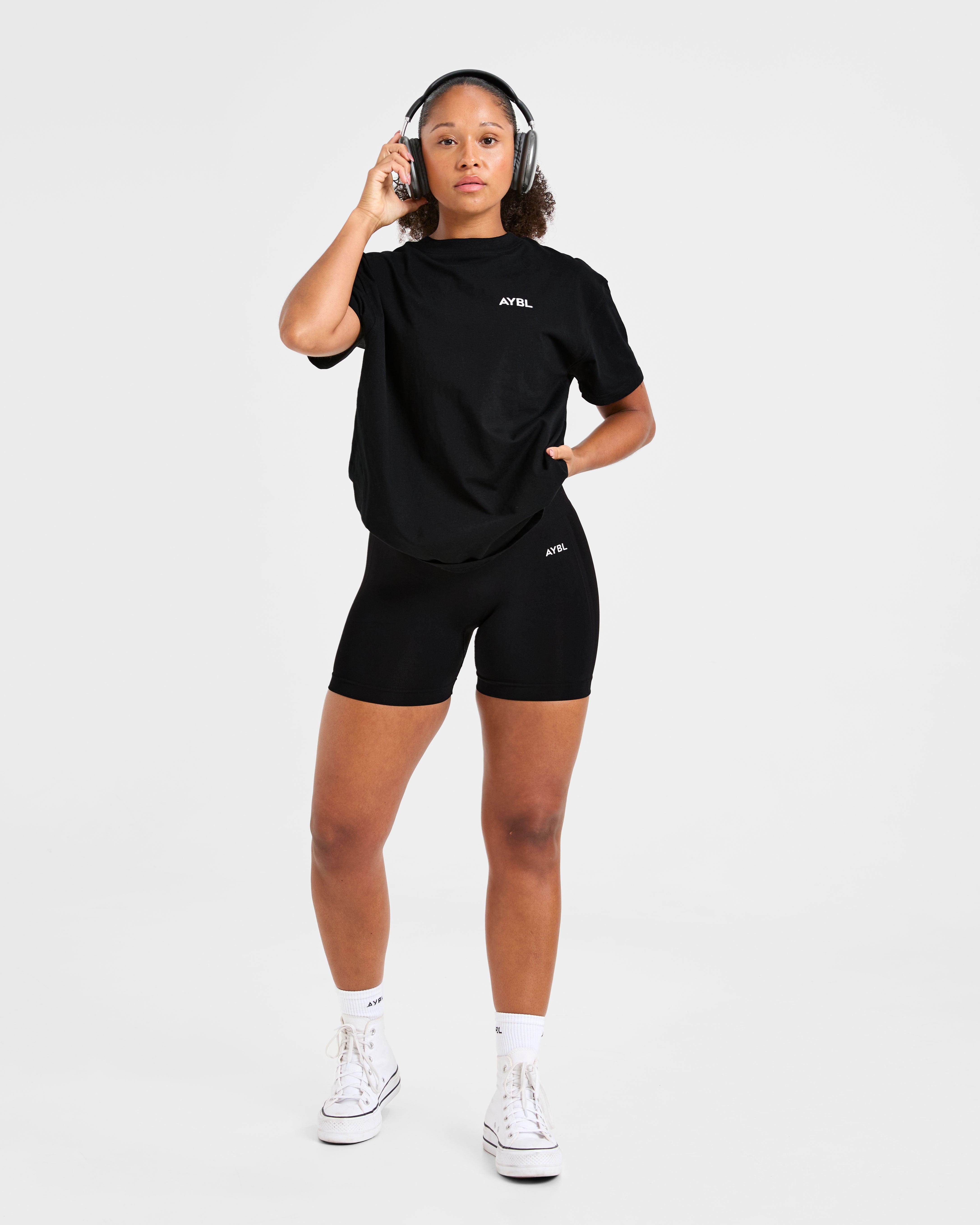 Lift Graphic Oversized T Shirt - Noir