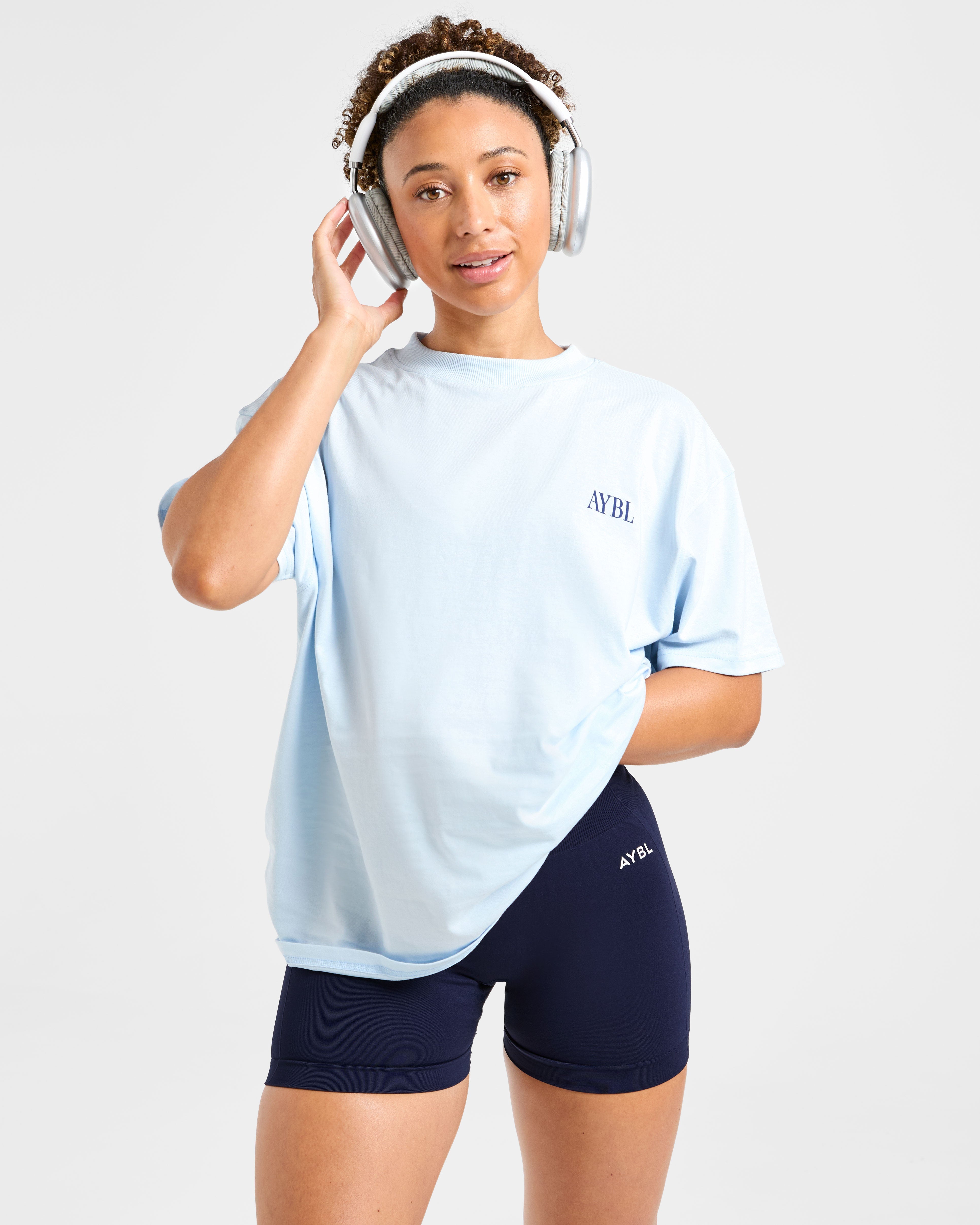 AYBL Strength Studio Oversized T Shirt - Bleu