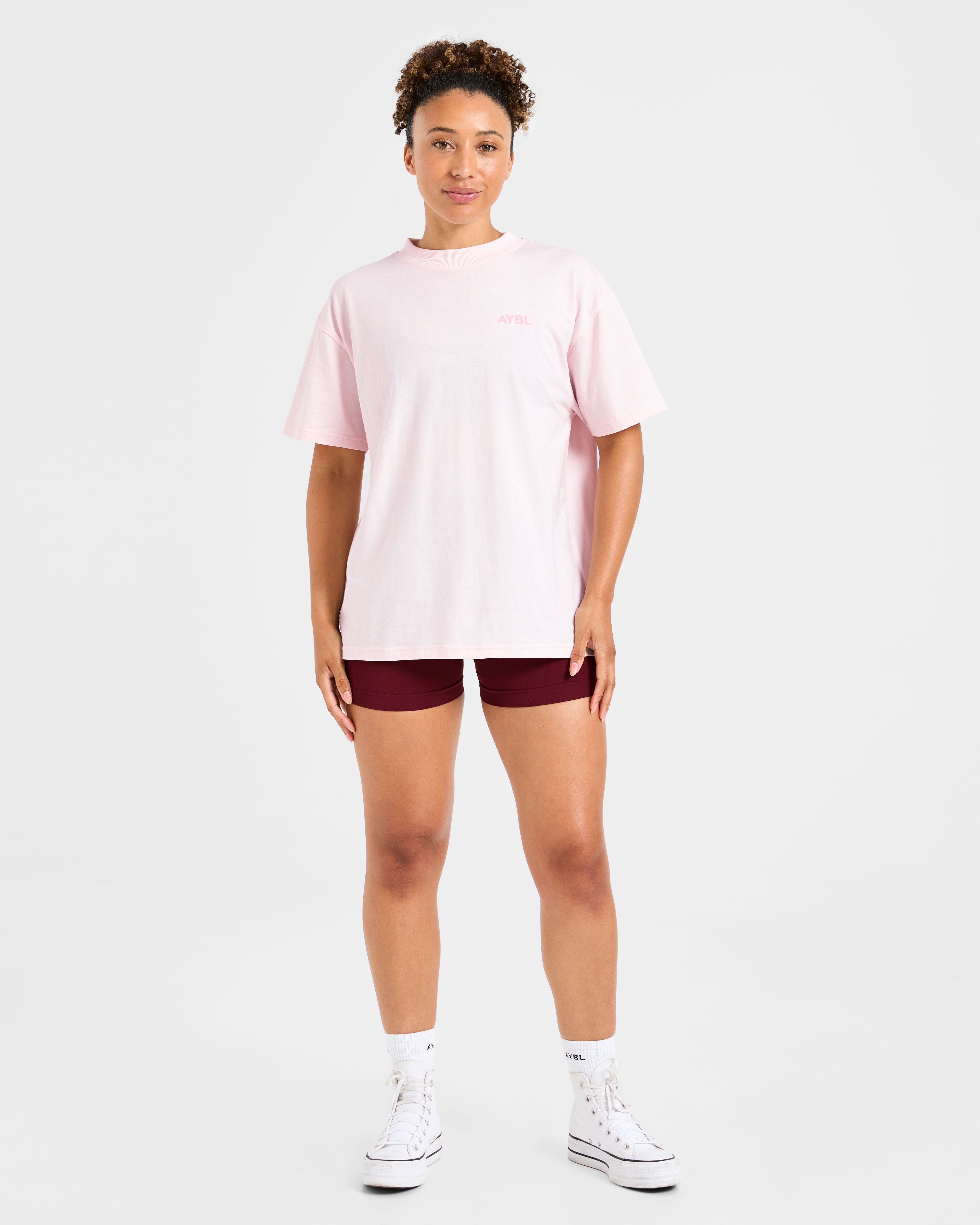 Lift Graphic Oversized T Shirt - Baby Rose