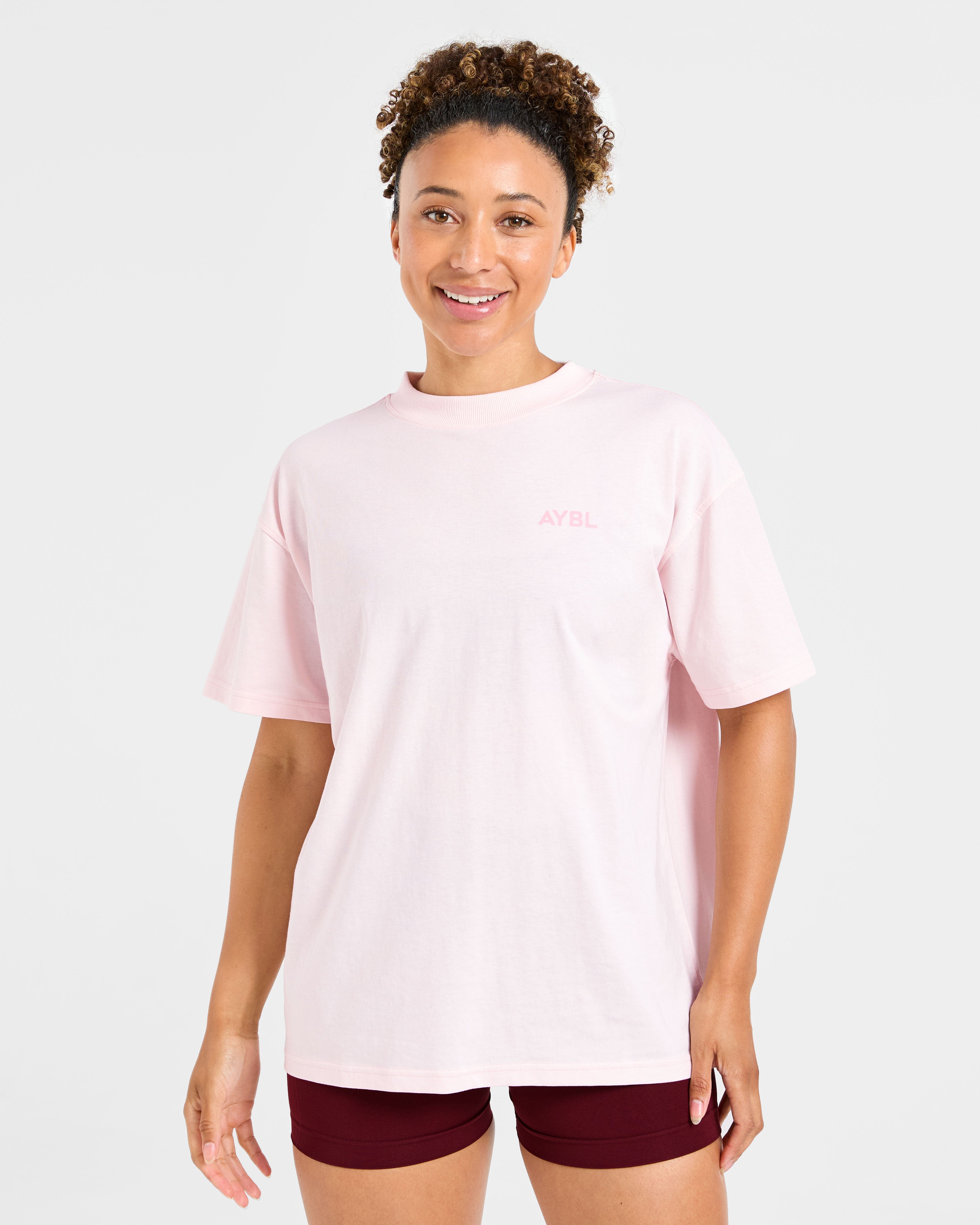 Lift Graphic Oversized T Shirt - Baby Rose