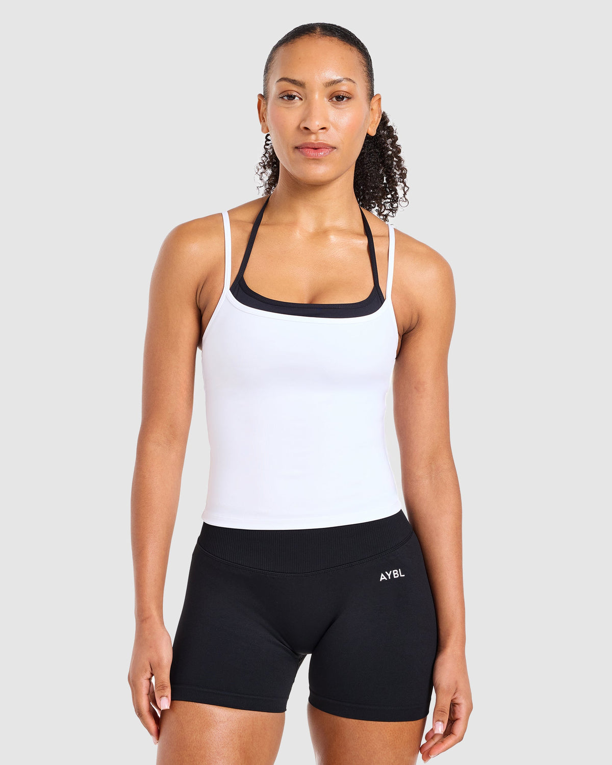 Double Layered Tank Top - Blanc/Noir