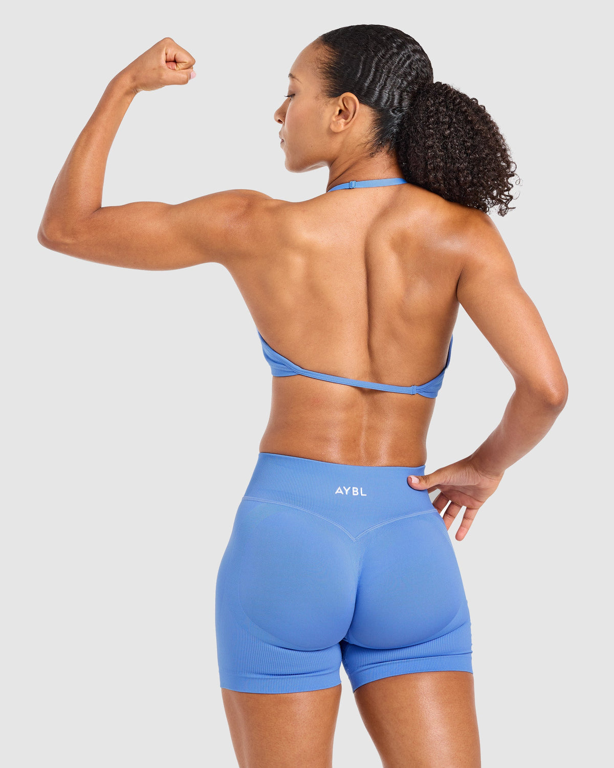 Adapt Seamless Strappy Sports Bra - Bluebell
