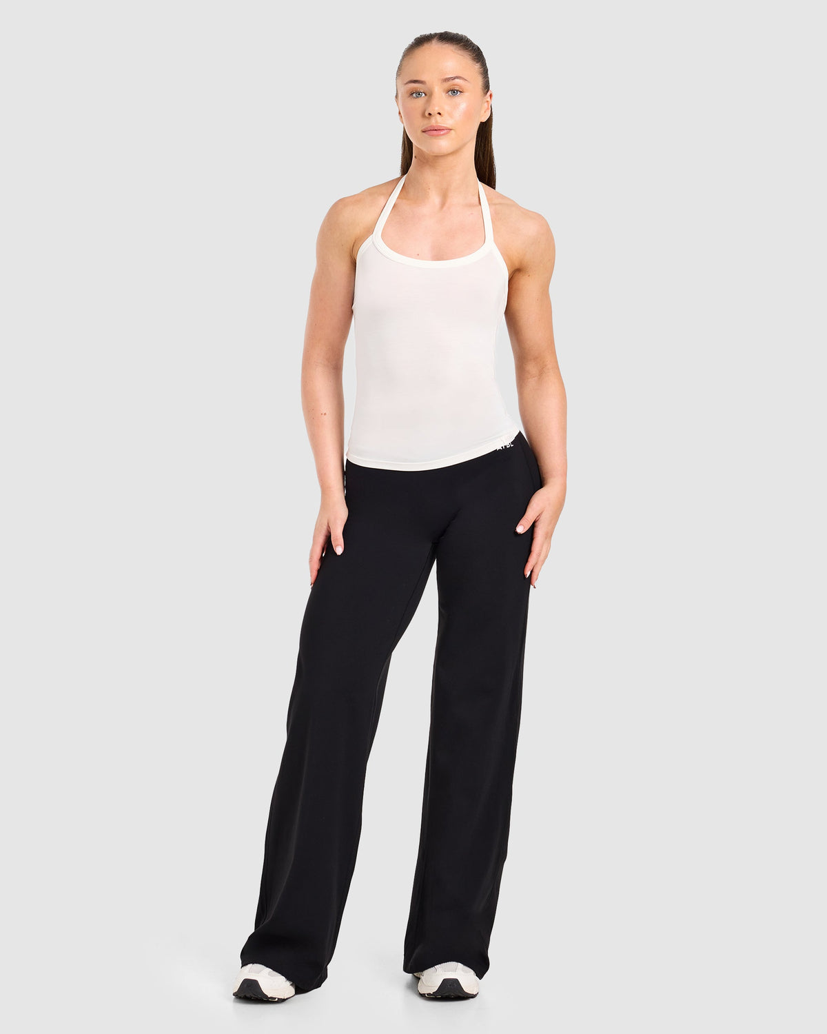 Ease Halterneck Top - Cream Blanc