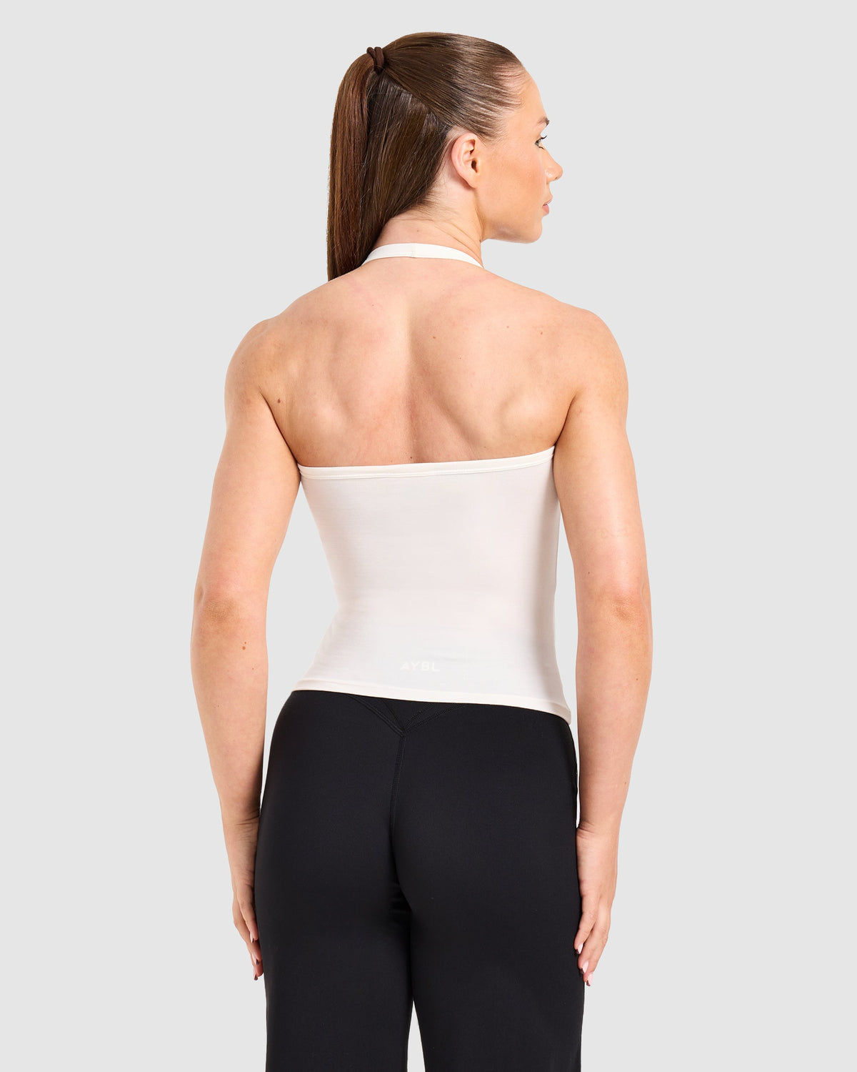 Ease Halterneck Top - Cream Blanc