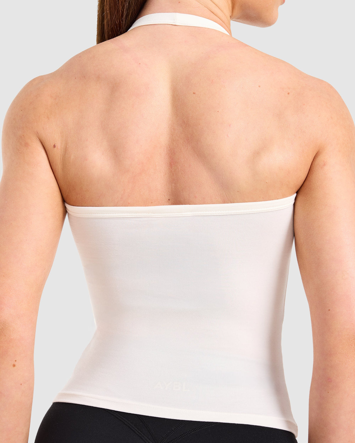 Ease Halterneck Top - Cream Blanc