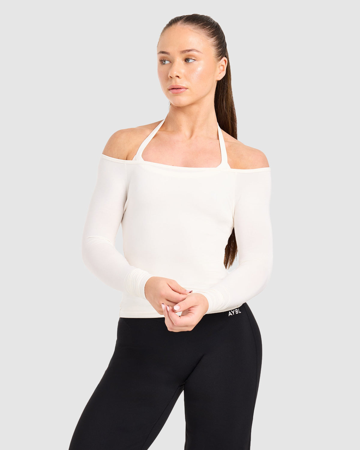 Ease Halterneck Top - Cream Blanc
