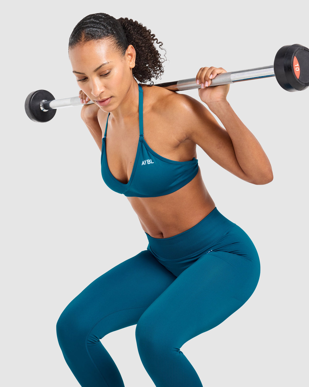 Adapt Seamless Strappy Sports Bra - Deep Aqua