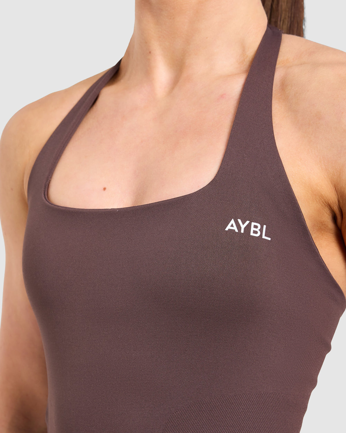 Enhance Seamless Halterneck Top - Cocoa Marron