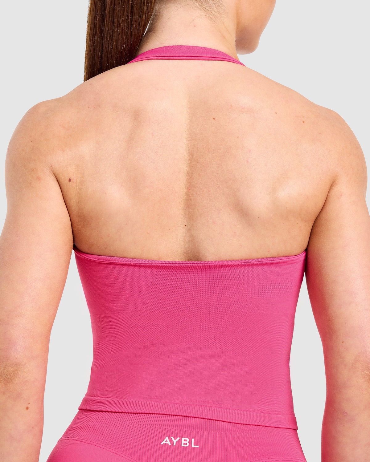 Enhance Seamless Halterneck Top - Raspberry Rose