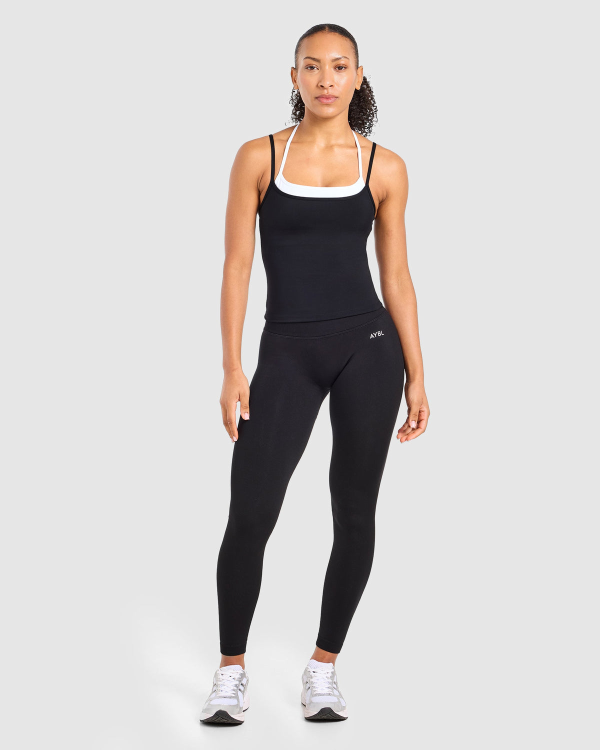 Double Layered Tank Top - Noir/Blanc