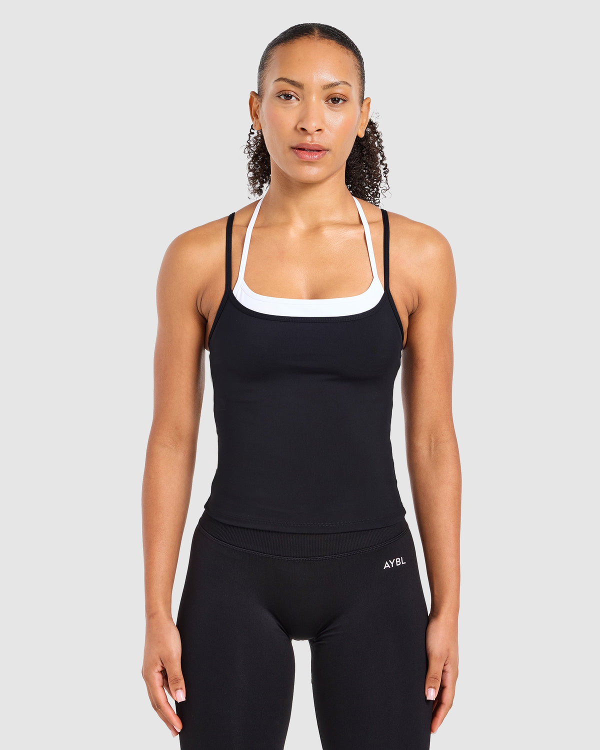 Double Layered Tank Top - Noir/Blanc