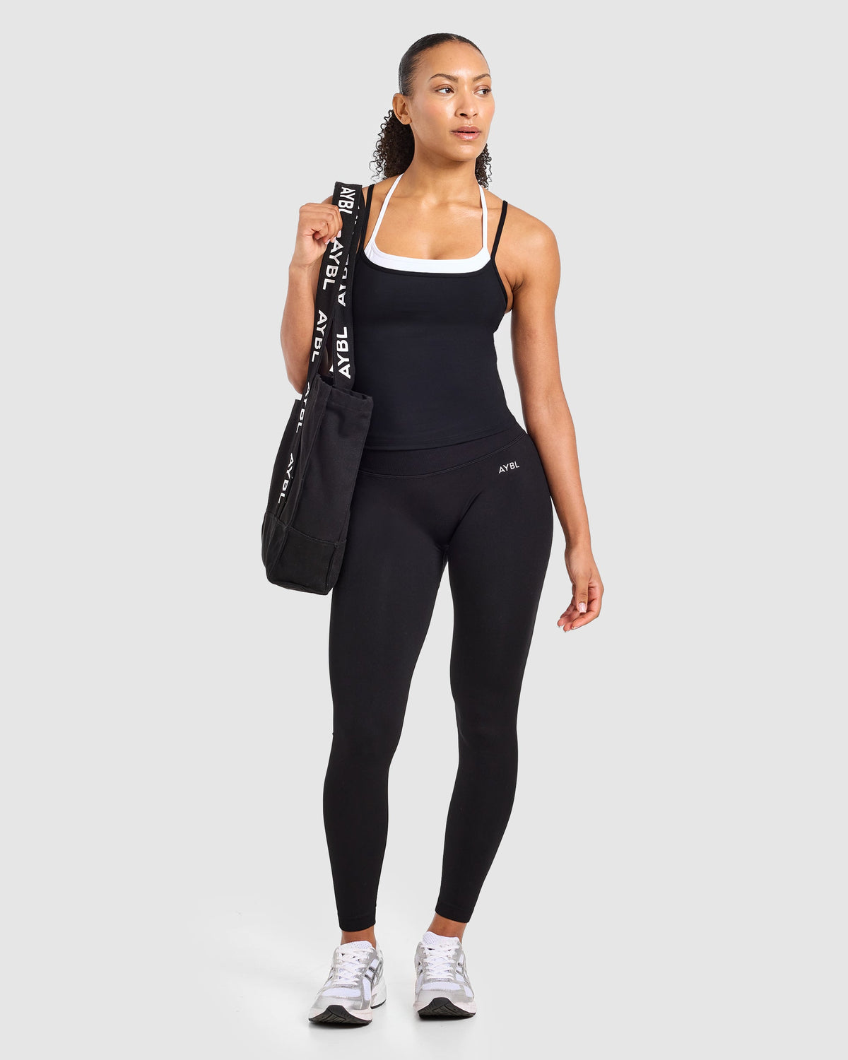 Double Layered Tank Top - Noir/Blanc