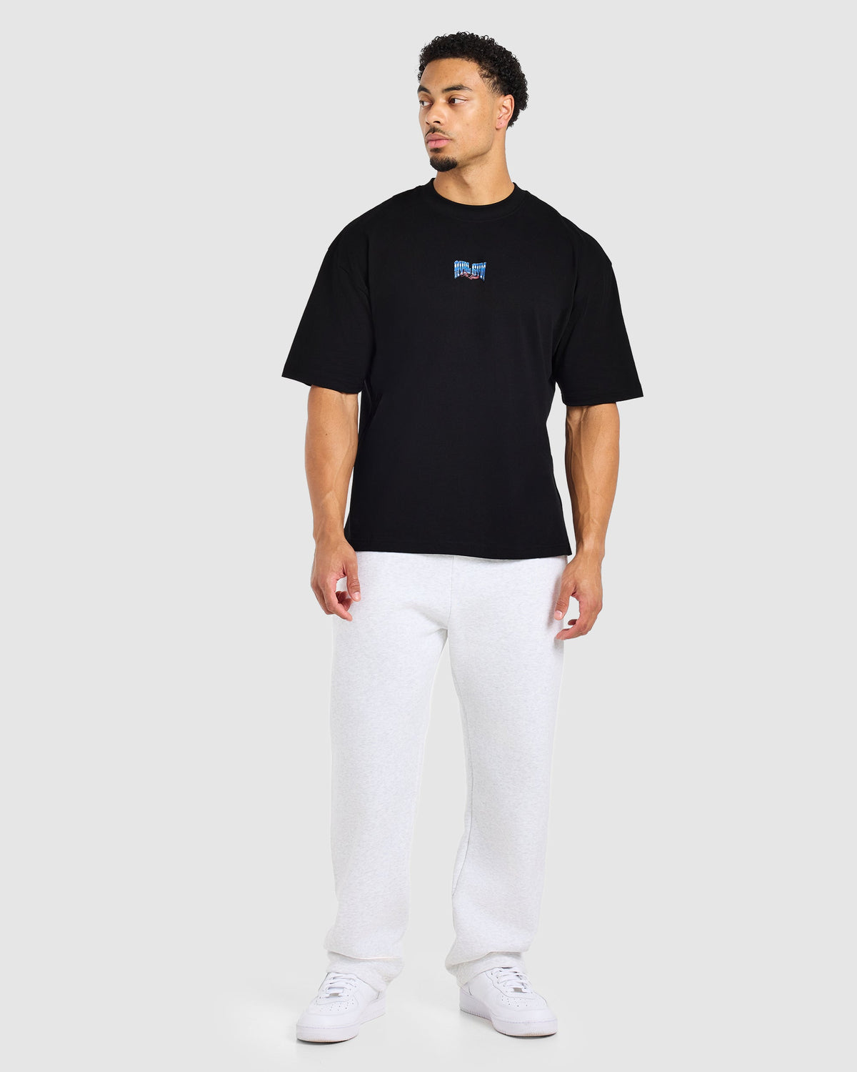 Anime Deadlift Dept Oversized T Shirt - Noir/Bleu