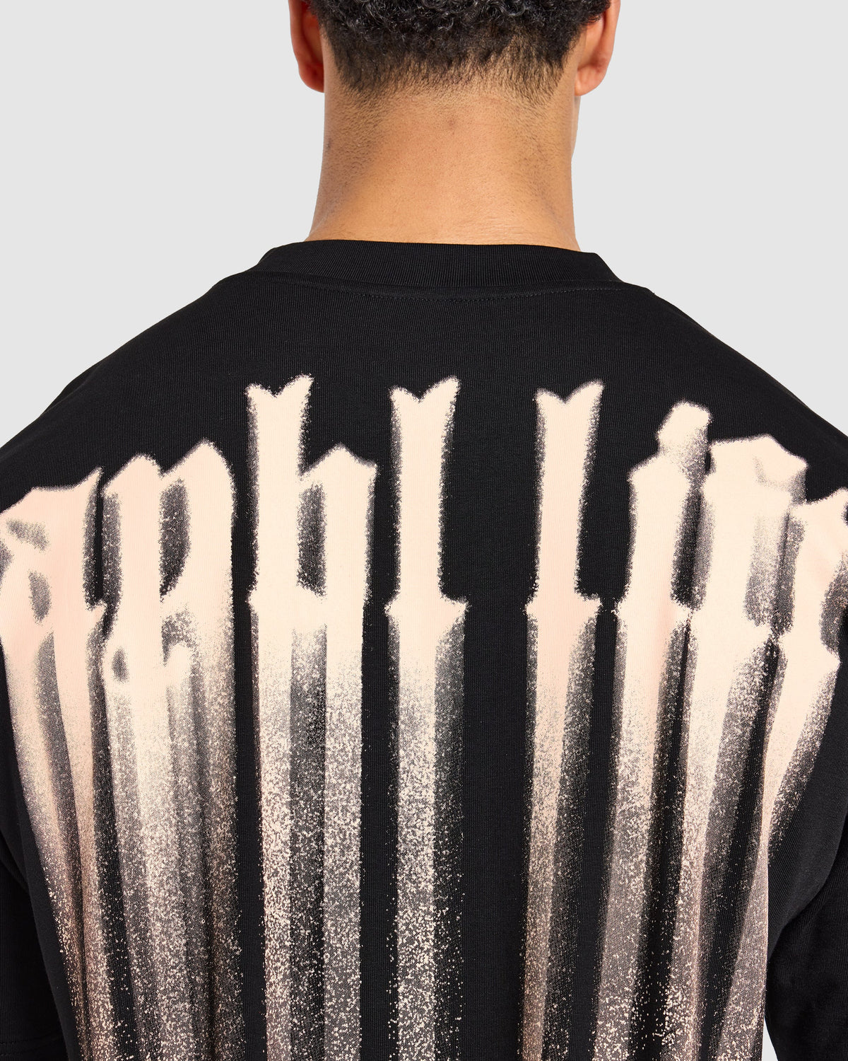 Gothic Blur Oversized T Shirt - Noir