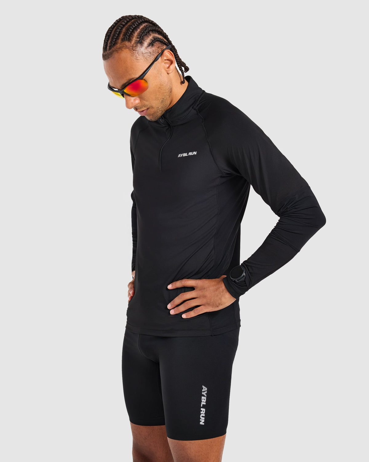Run 1/4 Zip Pullover - Noir