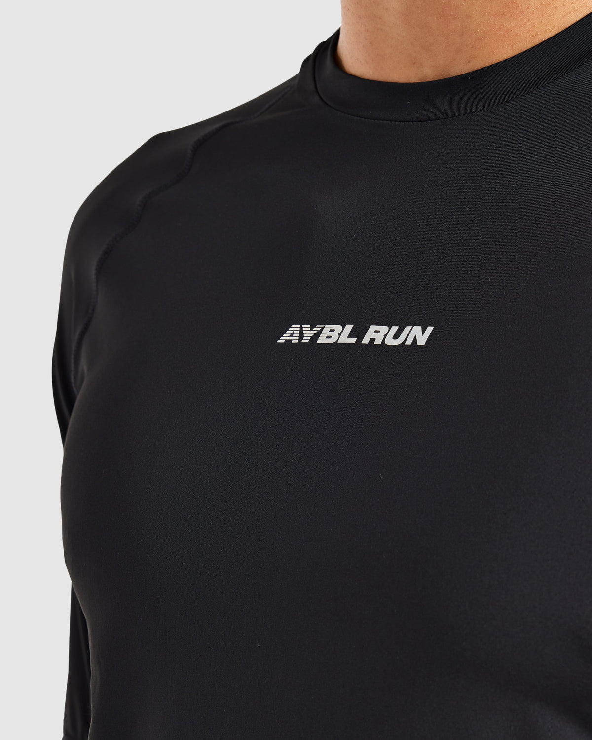 Run Long Sleeve T Shirt - Noir