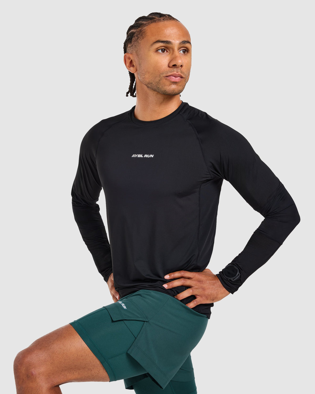 Run Long Sleeve T Shirt - Noir