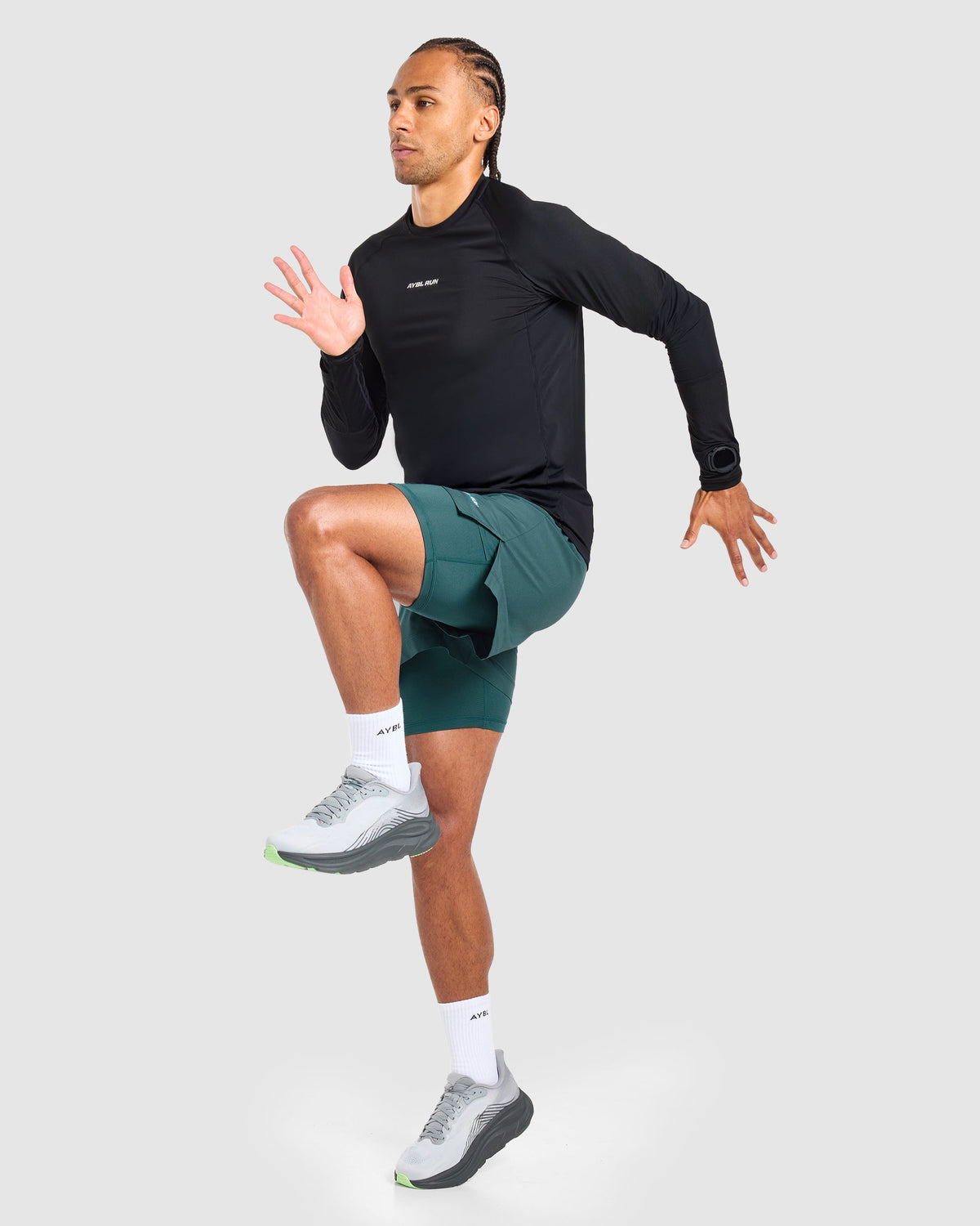 Run Long Sleeve T Shirt - Noir