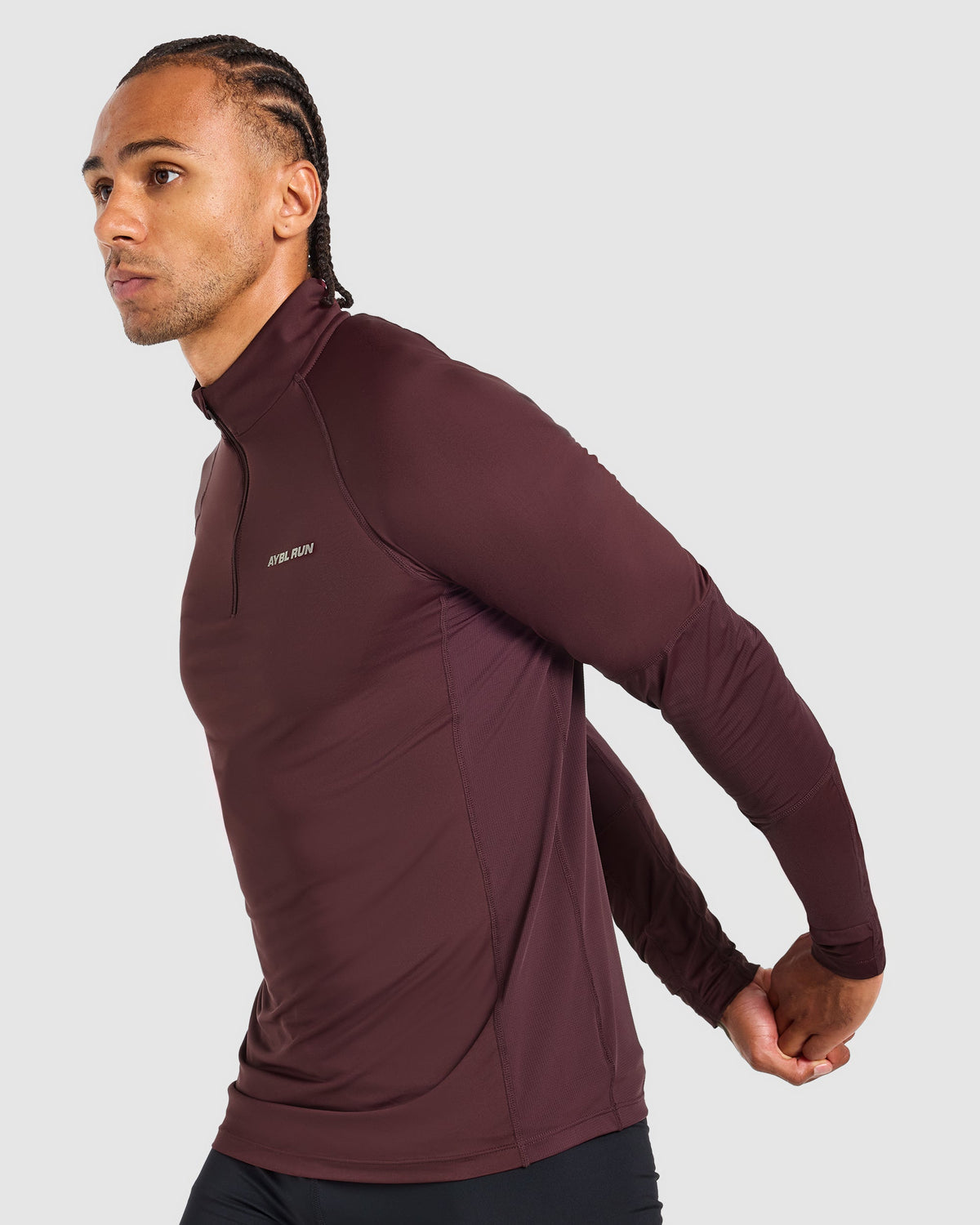Run 1/4 Zip Pullover - Dark Burgundy
