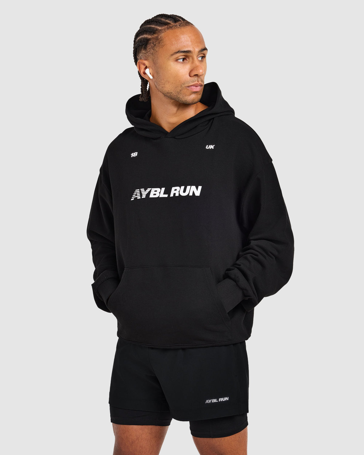 Run Graphic Hoodie - Noir