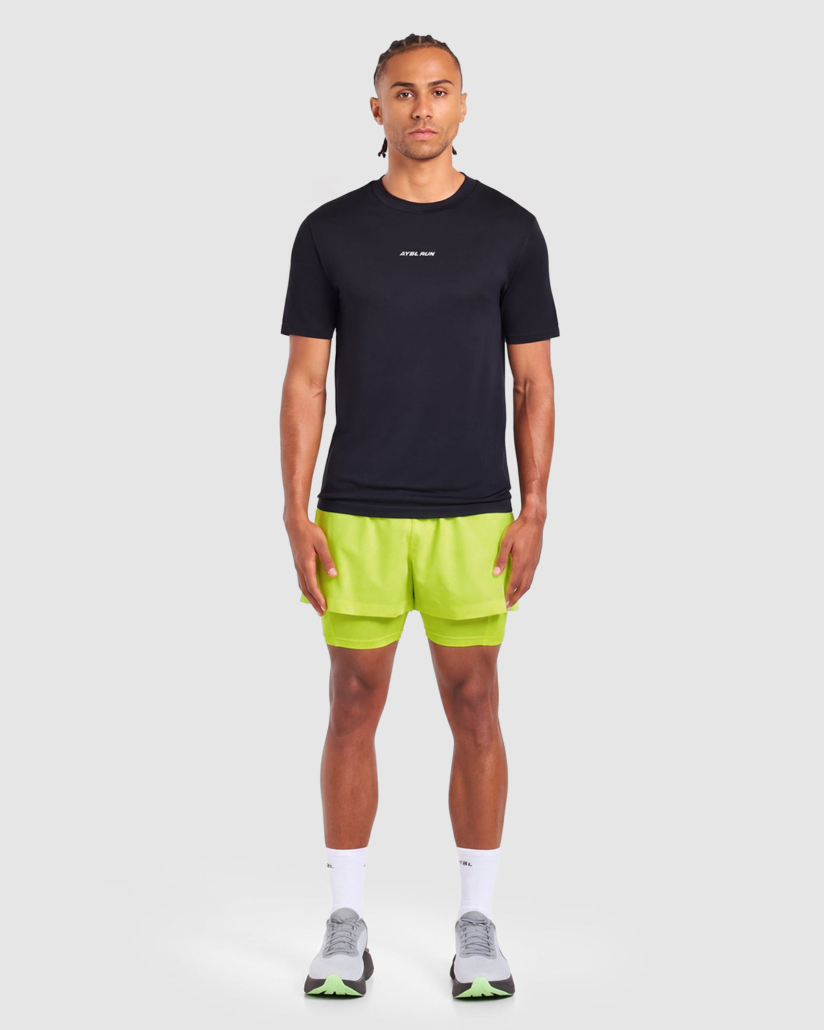 Run 2 in 1 Shorts - Neon Jaune