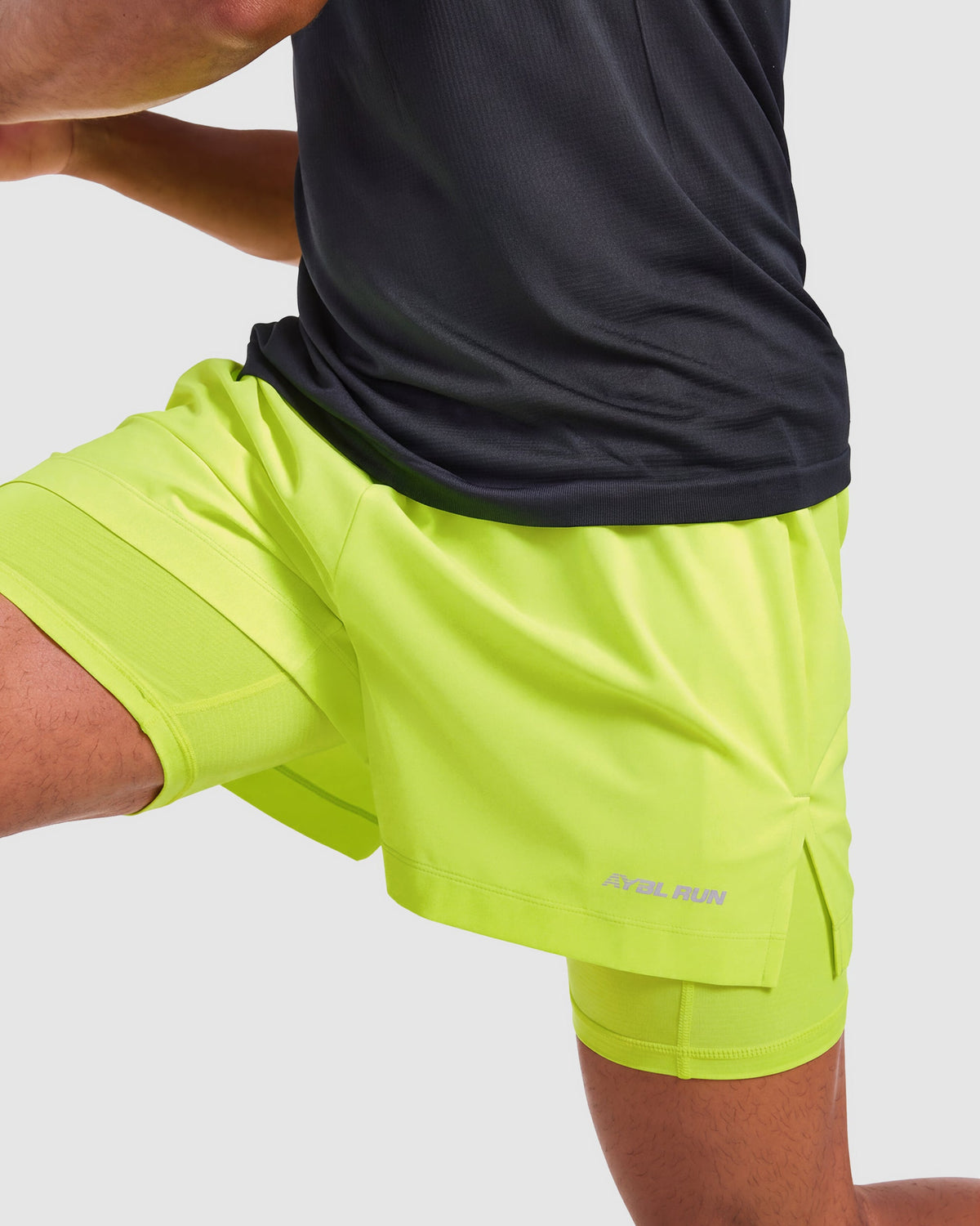 Run 2 in 1 Shorts - Neon Jaune