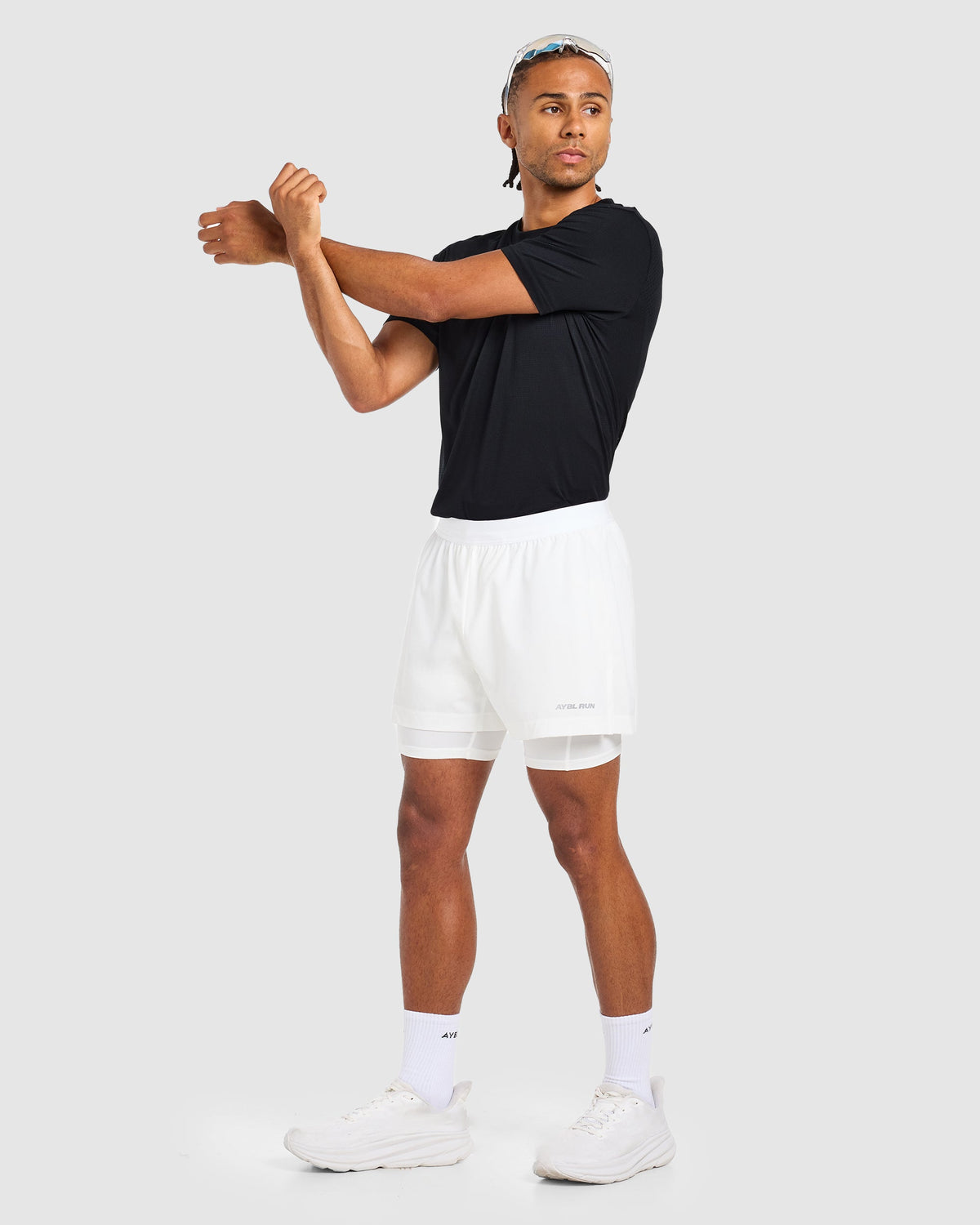 Run 2 in 1 Shorts - Blanc