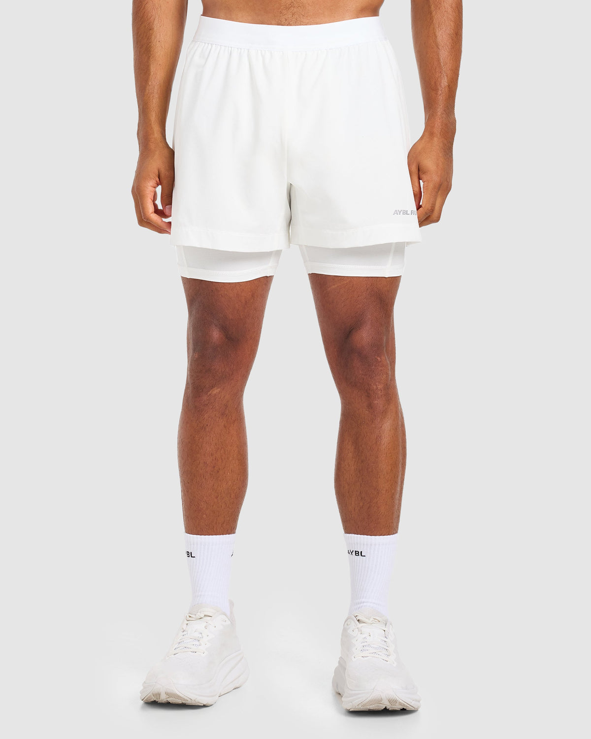 Run 2 in 1 Shorts - Blanc