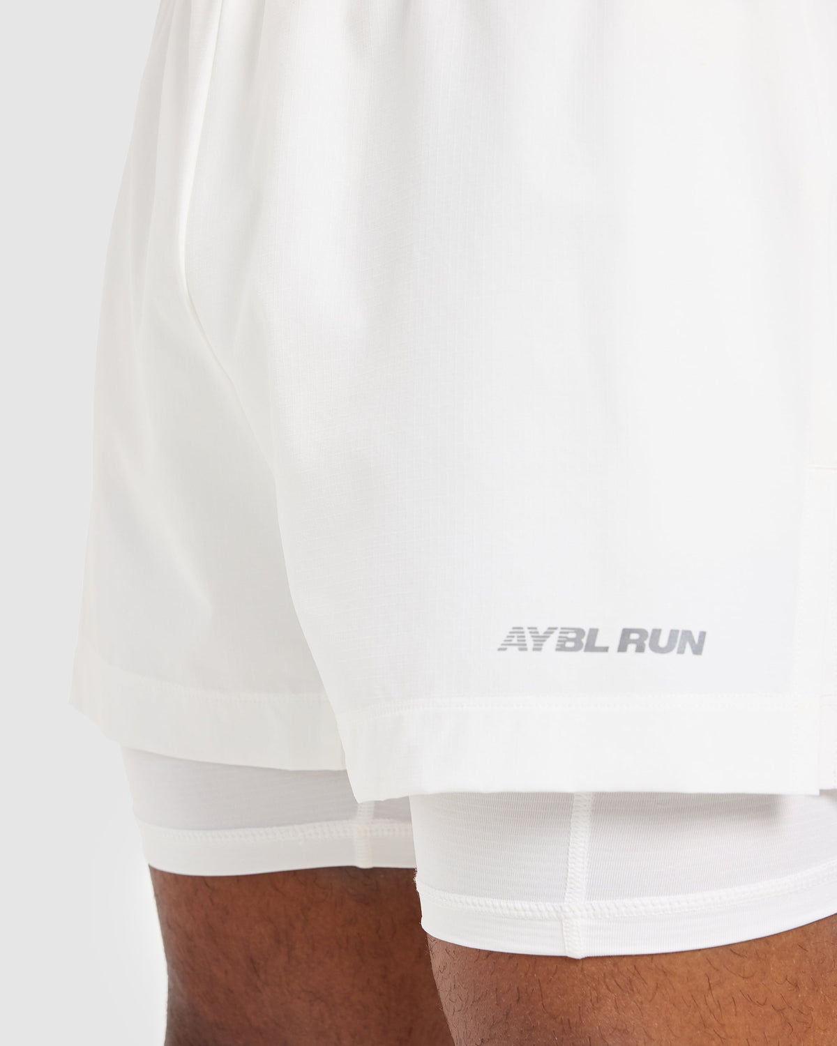 Run 2 in 1 Shorts - Blanc
