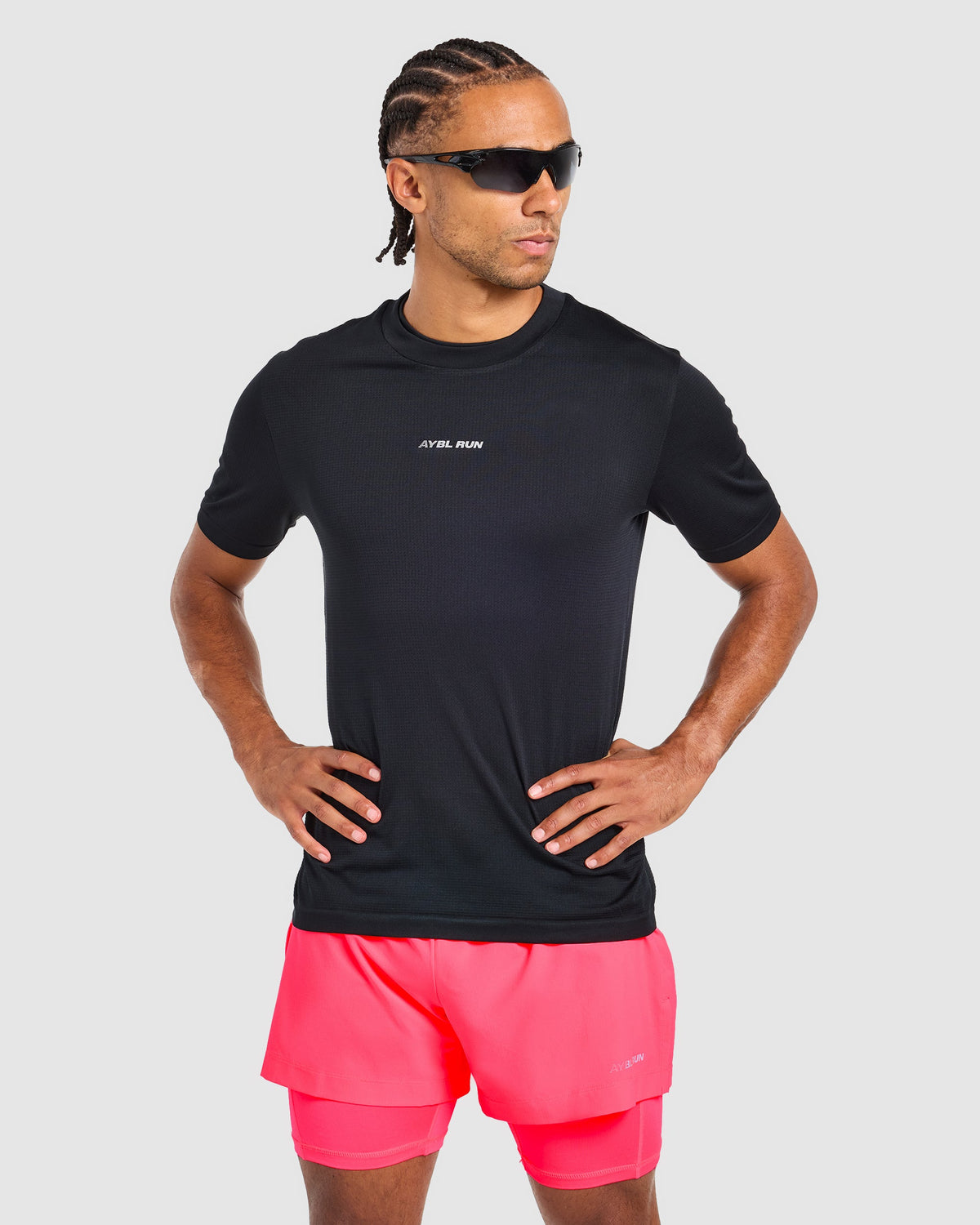 Run 2 in 1 Shorts - Neon Rose