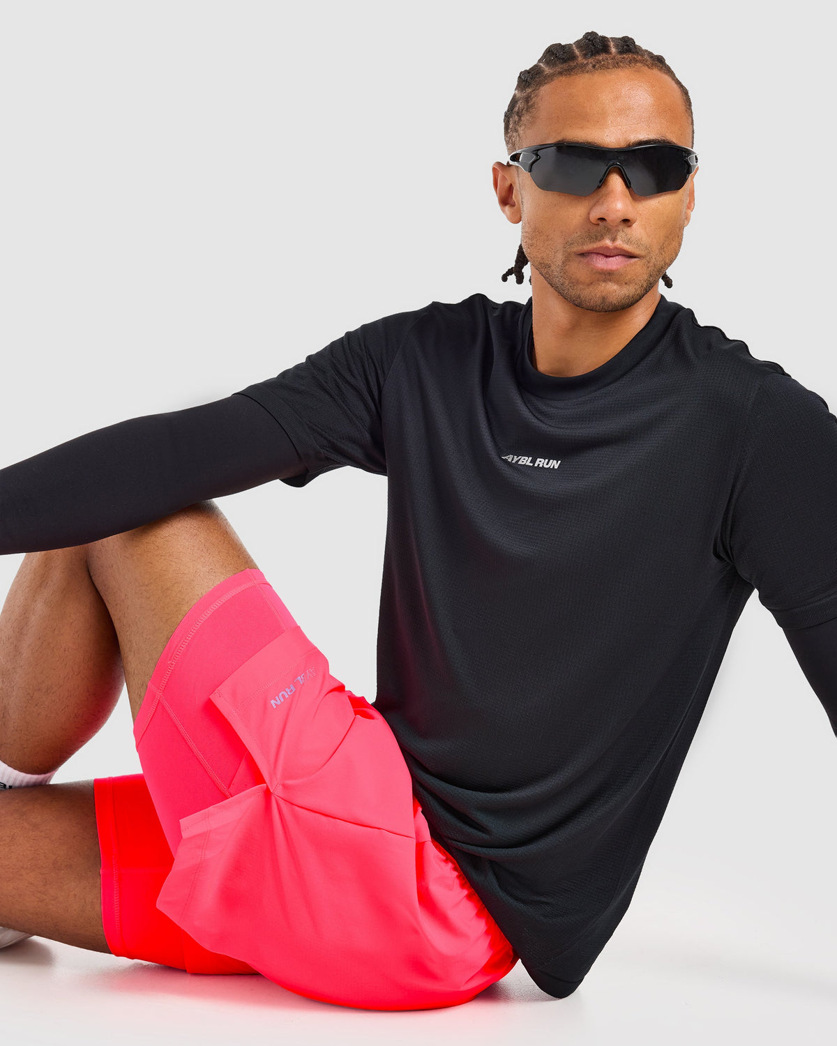 Run 2 in 1 Shorts - Neon Rose