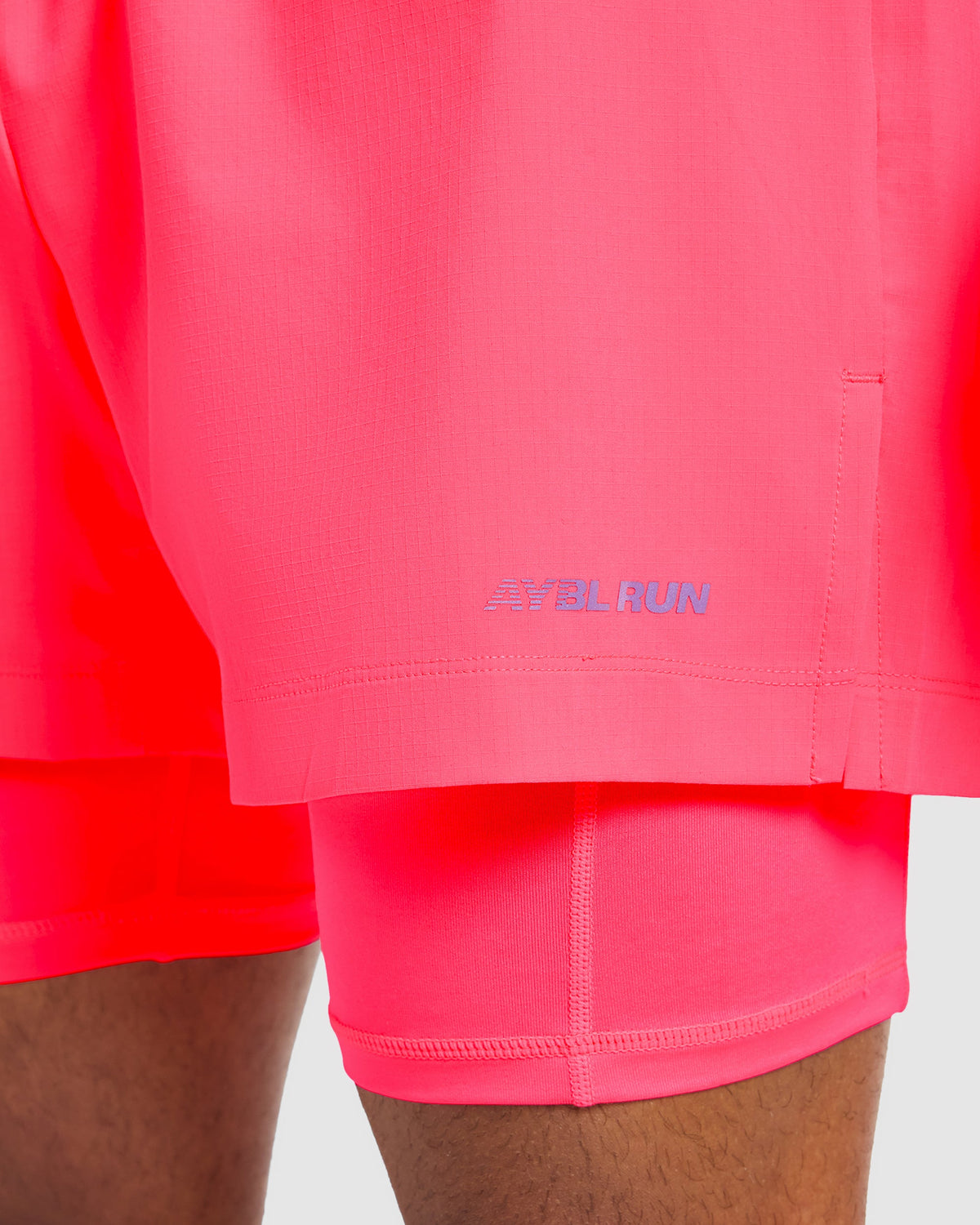 Run 2 in 1 Shorts - Neon Rose