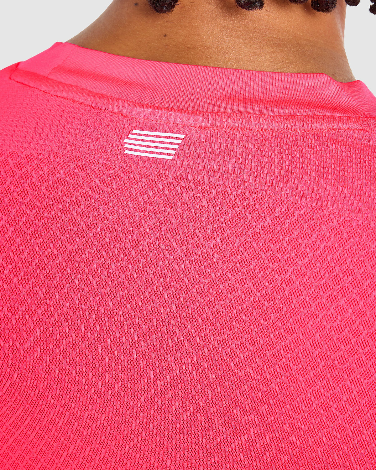 Run Seamless T Shirt - Neon Rose