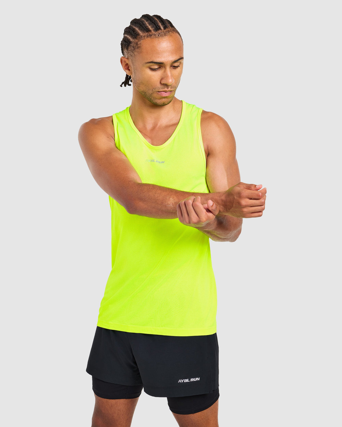 Run Seamless Tank - Neon Jaune