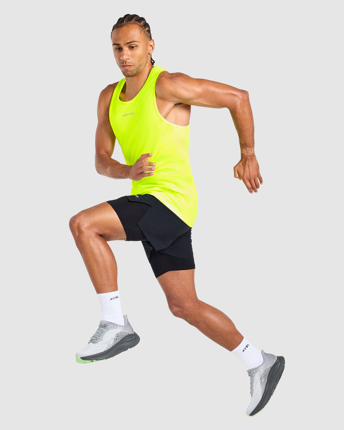 Run Seamless Tank - Neon Jaune