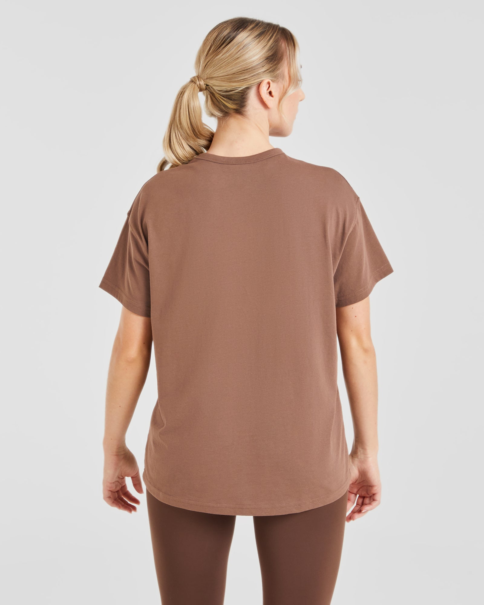 Varsity Oversized T Shirt - Marron