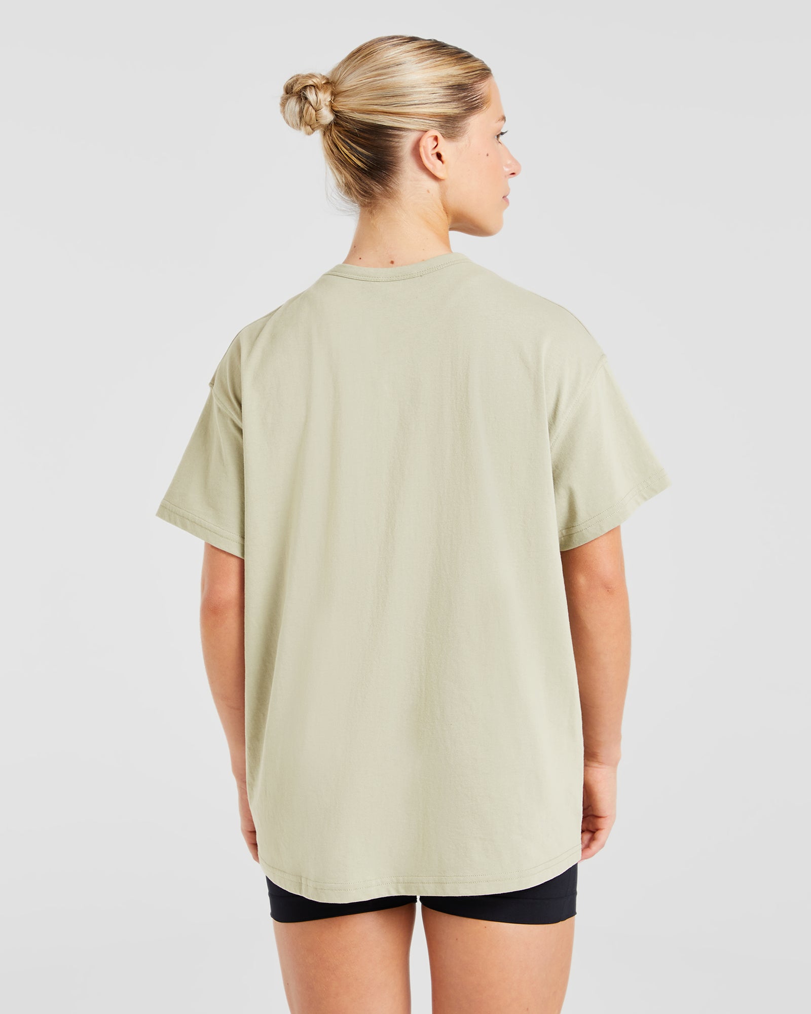 Varsity Oversized T Shirt - Olive Vert