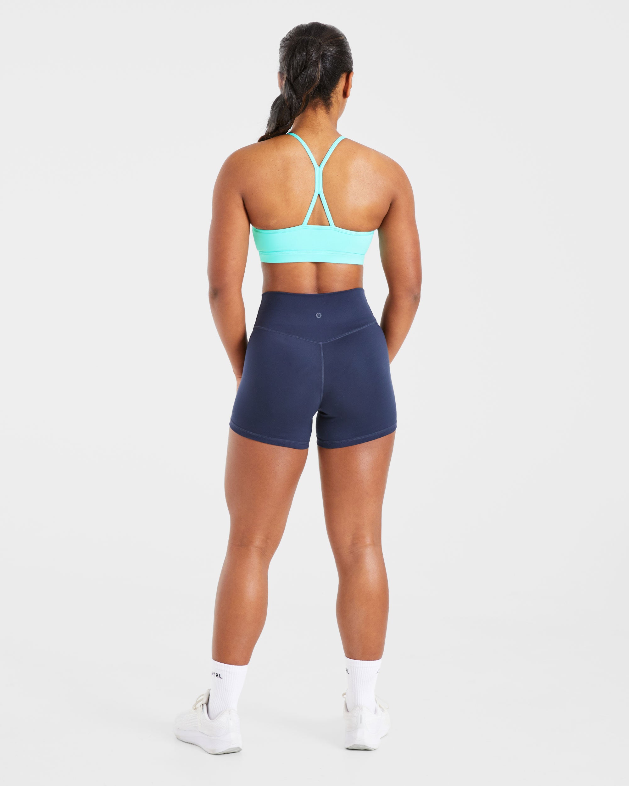 Essential Ruched Sports Bra - Aqua Bleu