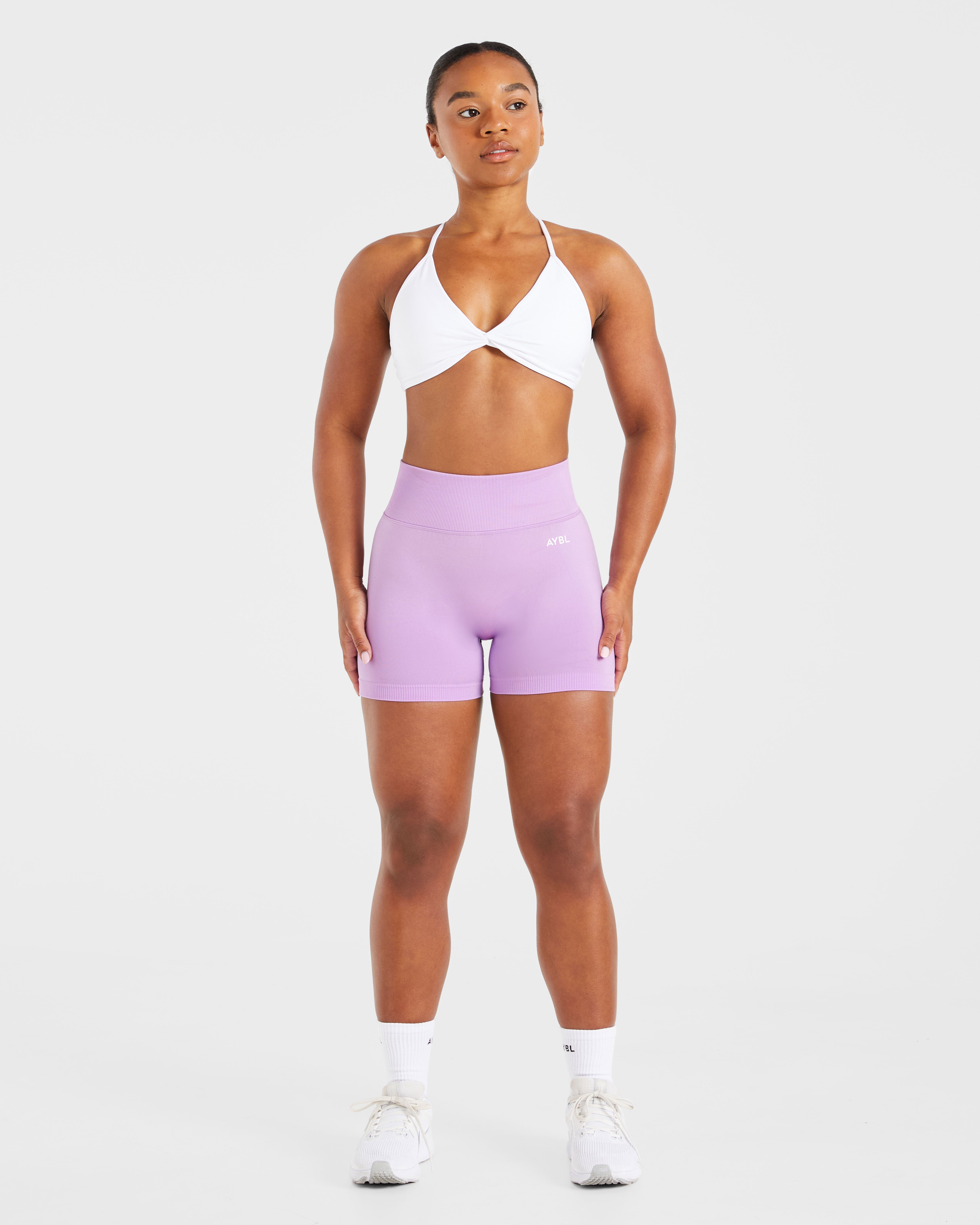 Essential Twist Crossback Sports Bra - Blanc