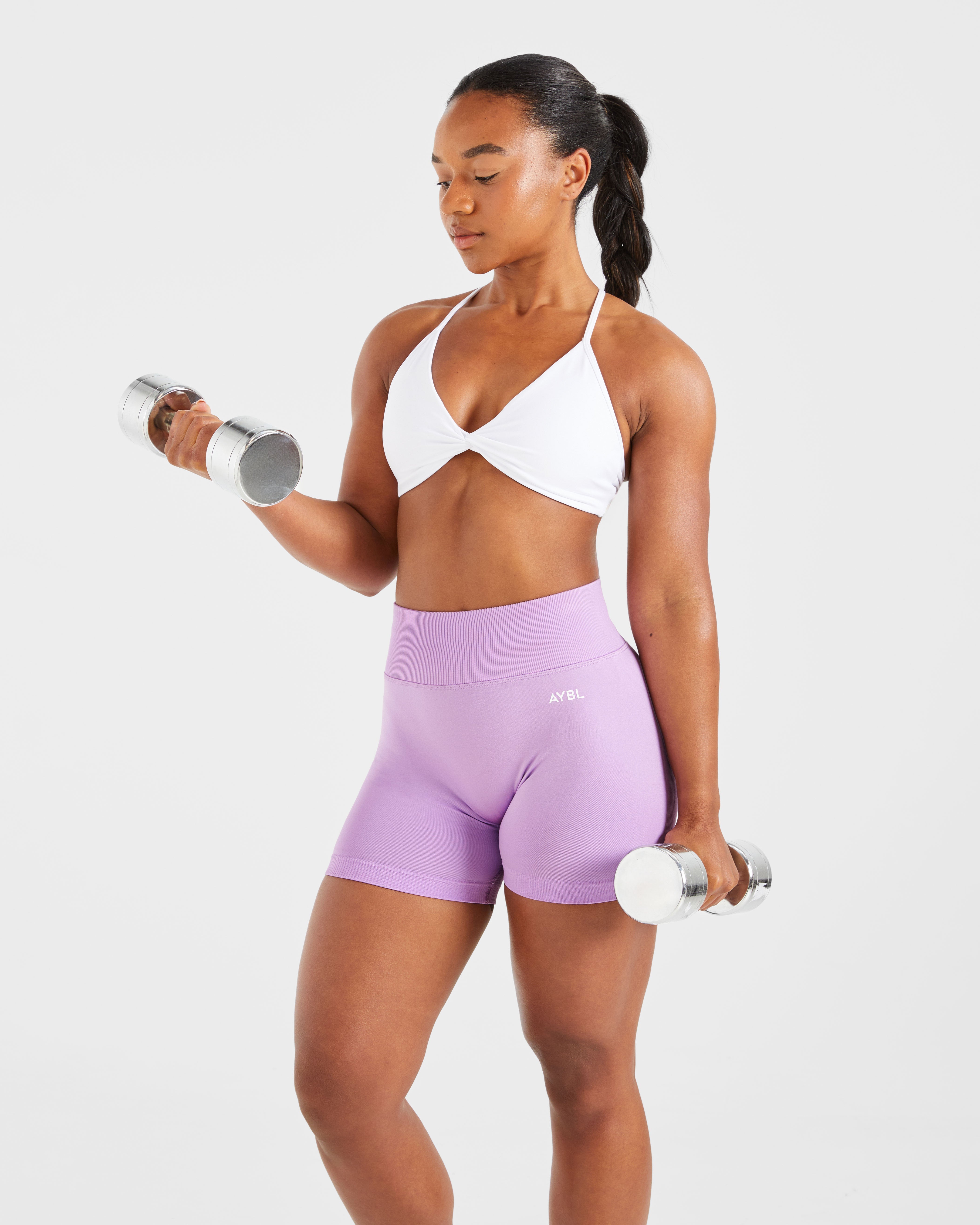 Essential Twist Crossback Sports Bra - Blanc