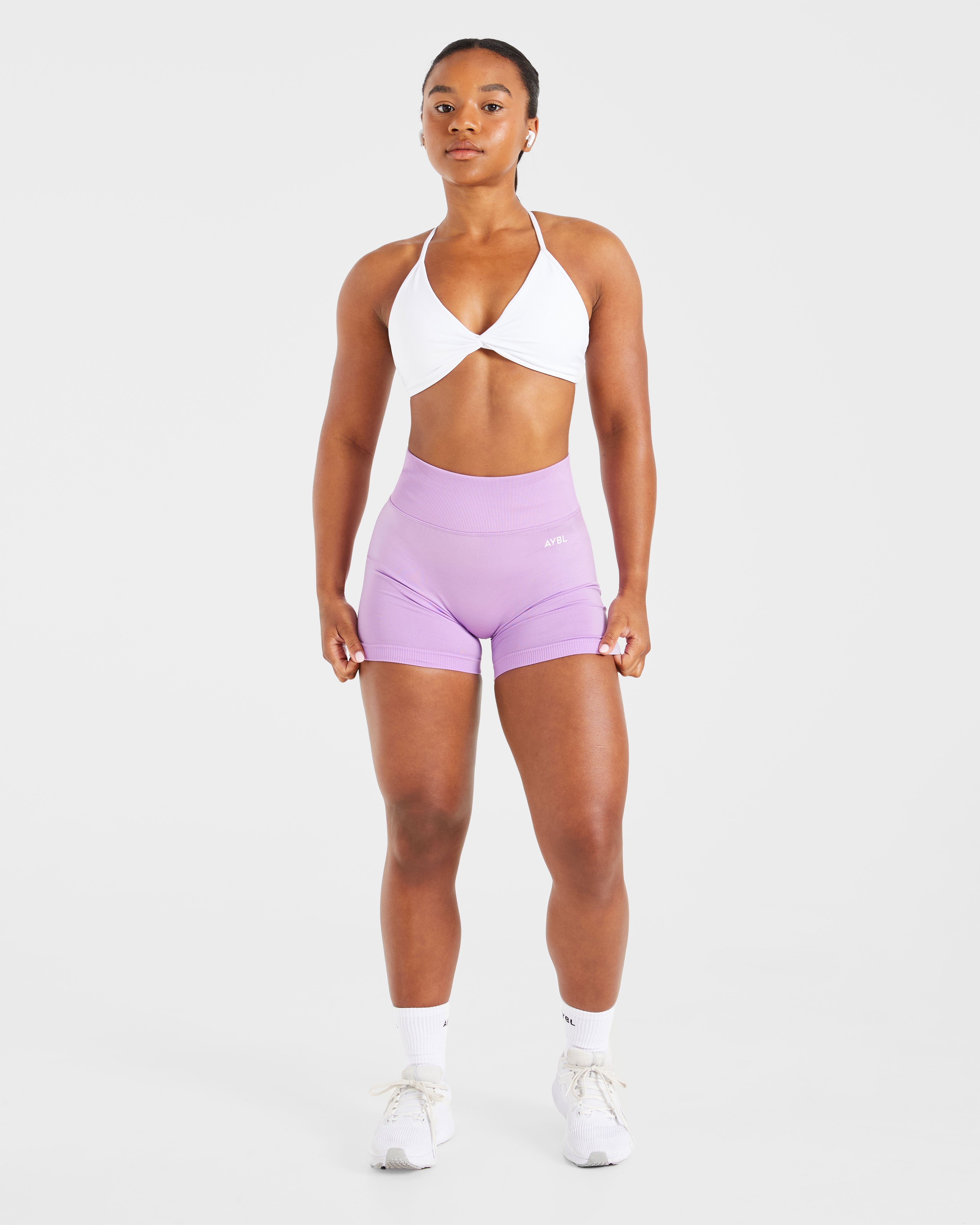 Essential Twist Crossback Sports Bra - Blanc