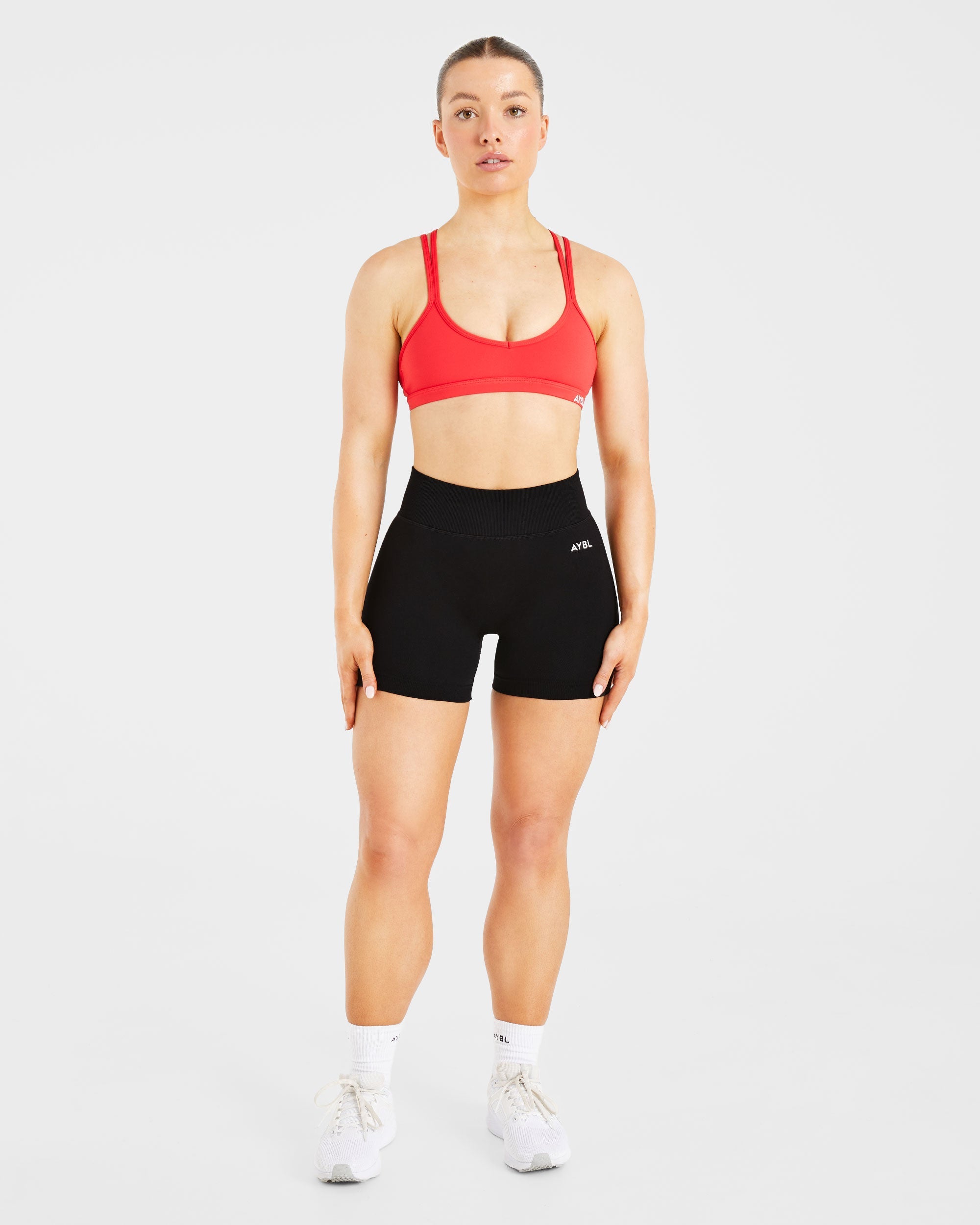 Essential Strappy Sports Bra - True Rouge