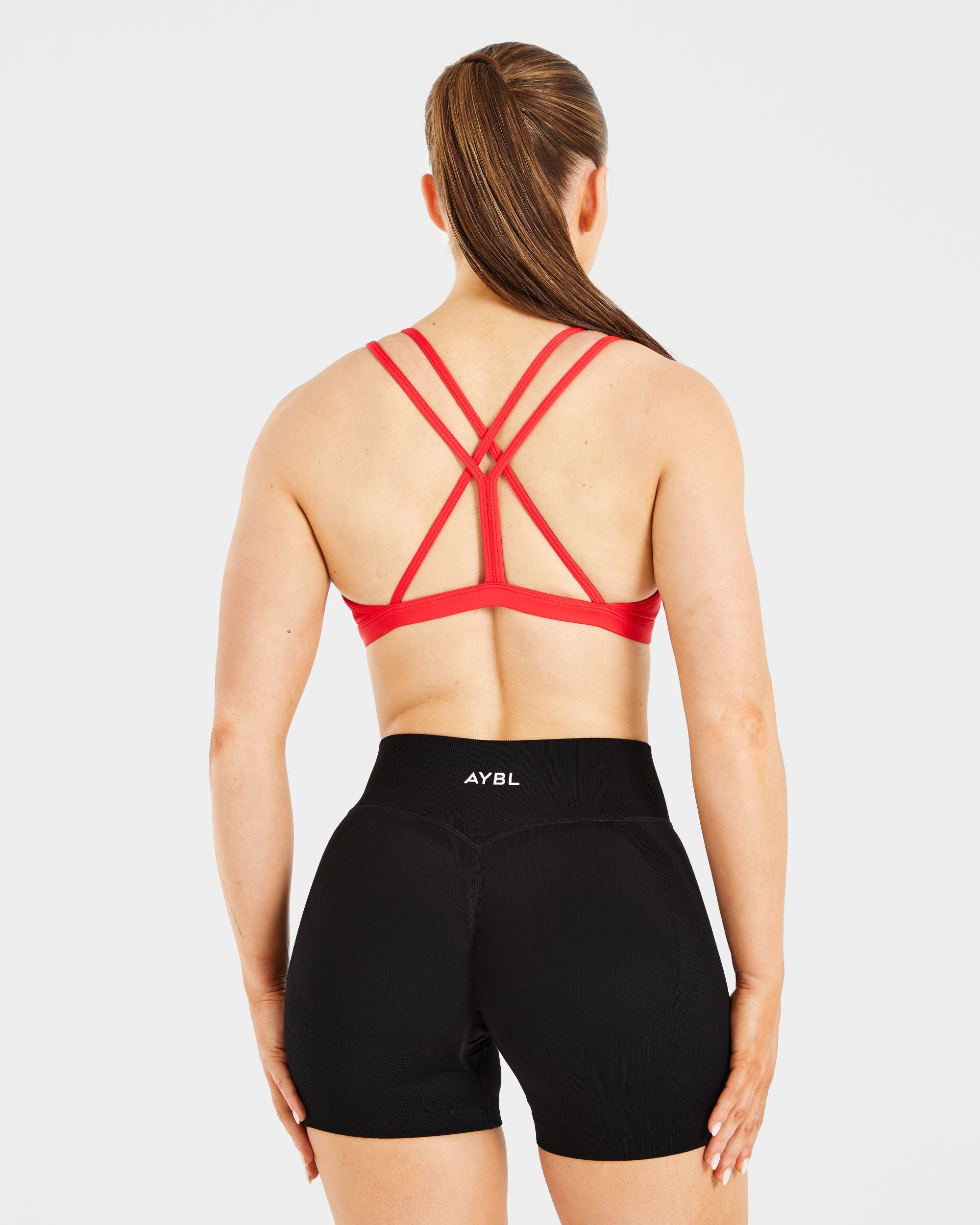 Essential Strappy Sports Bra - True Rouge