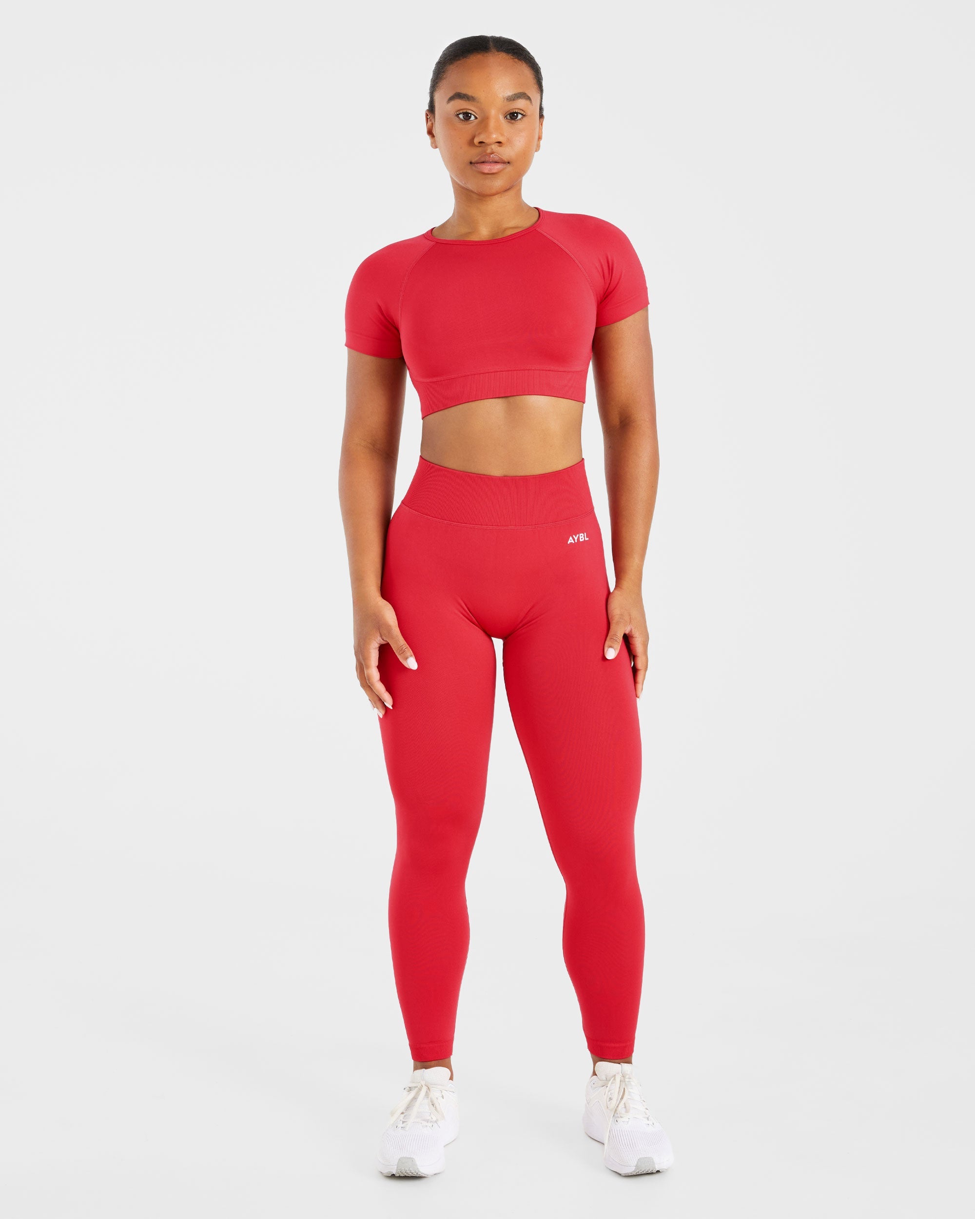 Adapt Seamless Crop Top - Salsa Rouge